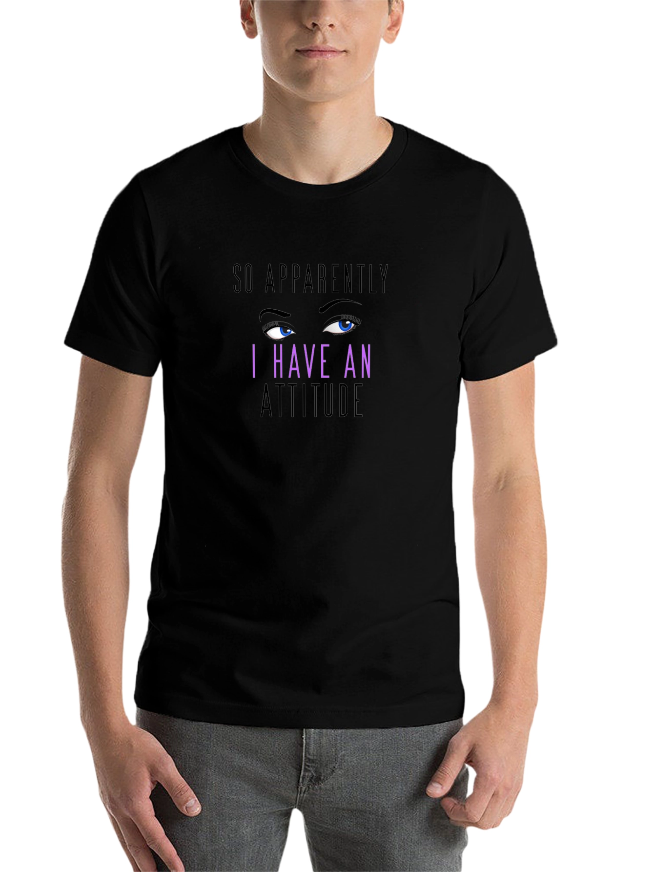 Sassy Attitude Graphic Tee - Black Cotton Blend