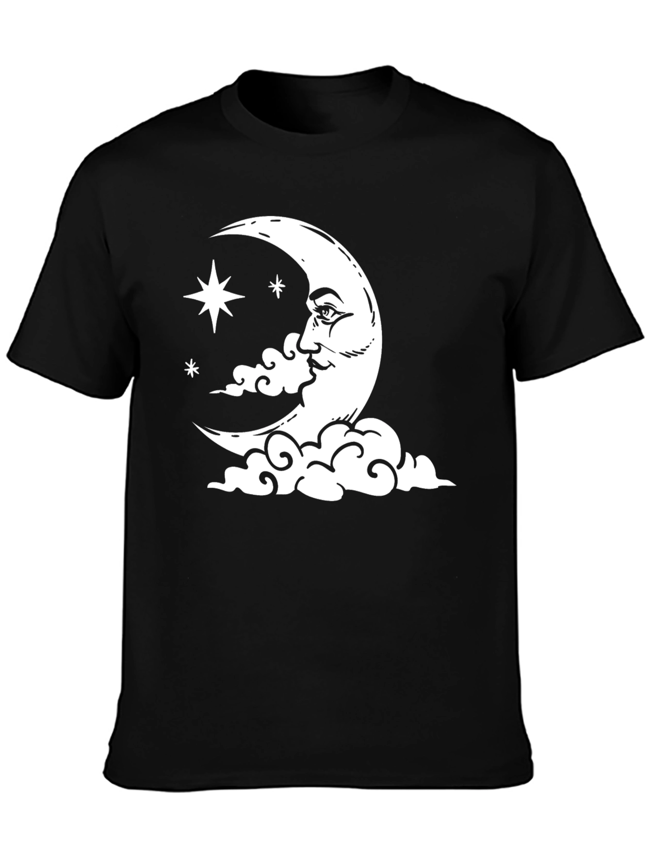 Celestial Moon & Stars Graphic T-Shirt