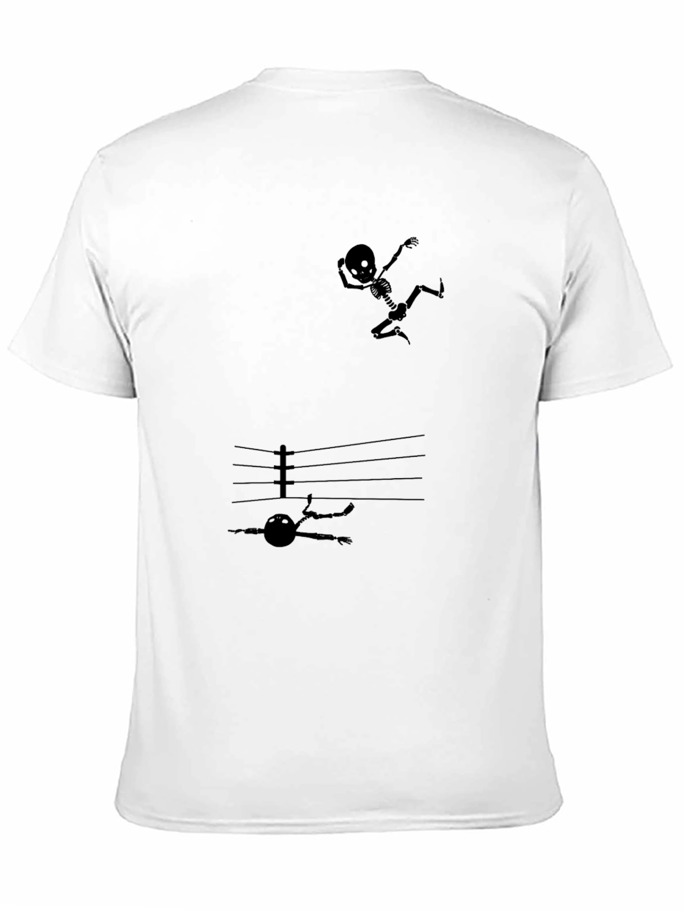 Skeleton Boxing Black Graphic Tee