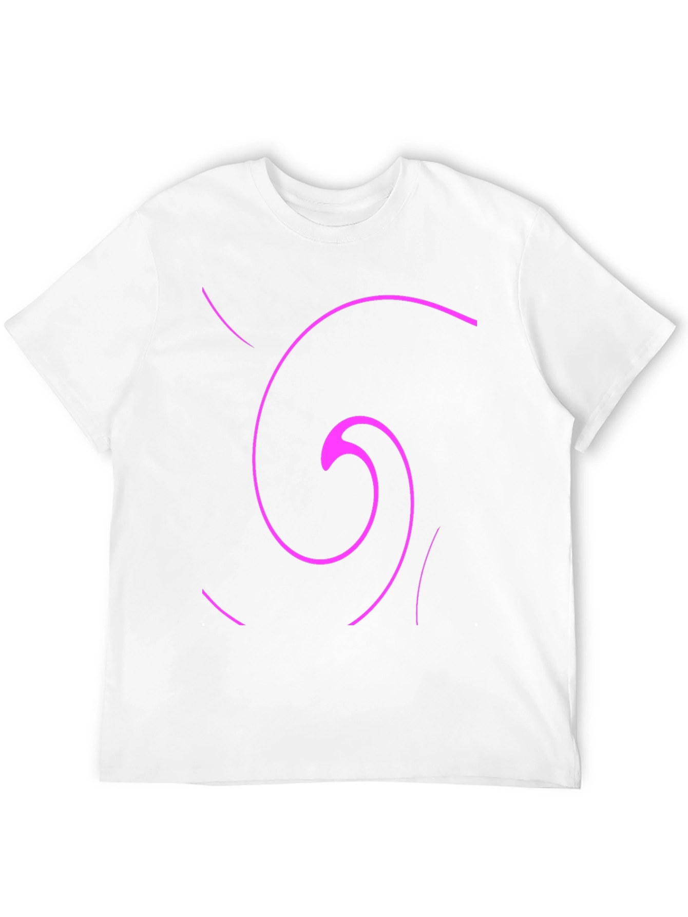 Abstract Swirl Graphic Tee - Casual Black T-Shirt