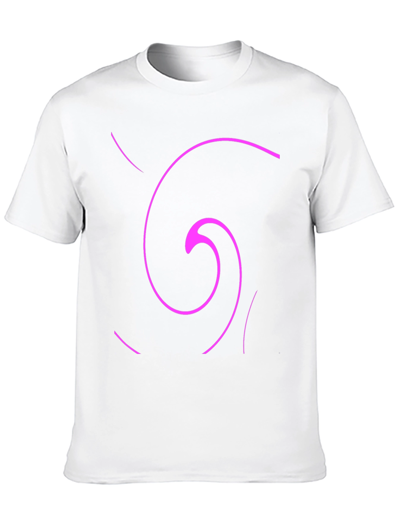 Abstract Swirl Graphic Tee - Casual Black T-Shirt