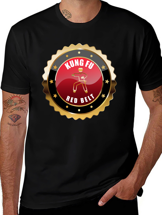 Kung Fu Red Belt T-Shirt - Martial Arts Design