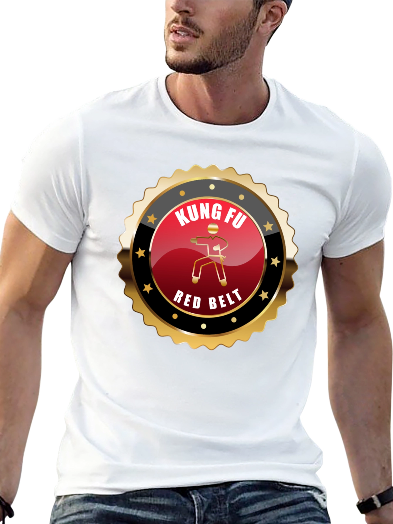Kung Fu Red Belt T-Shirt - Martial Arts Design