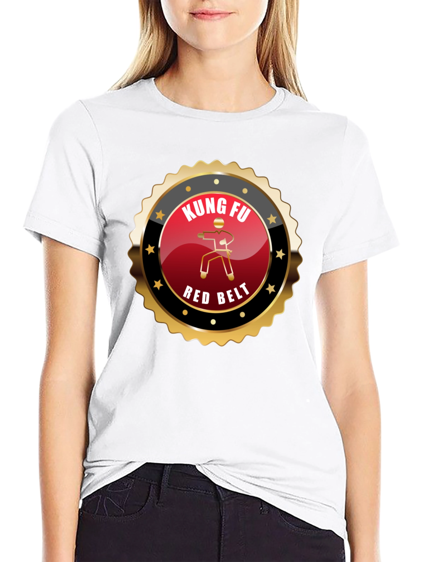 Kung Fu Red Belt T-Shirt - Martial Arts Design