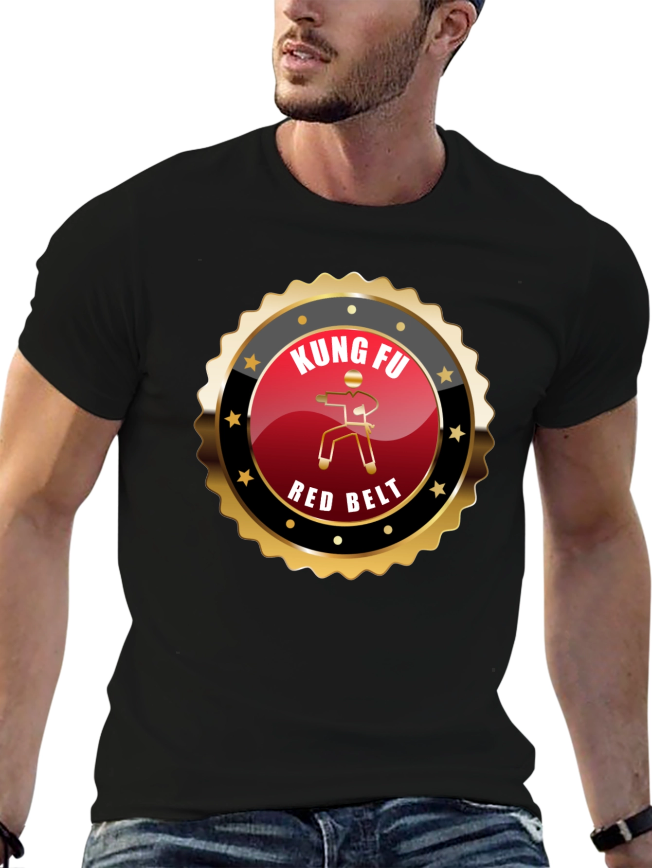 Kung Fu Red Belt T-Shirt - Martial Arts Design
