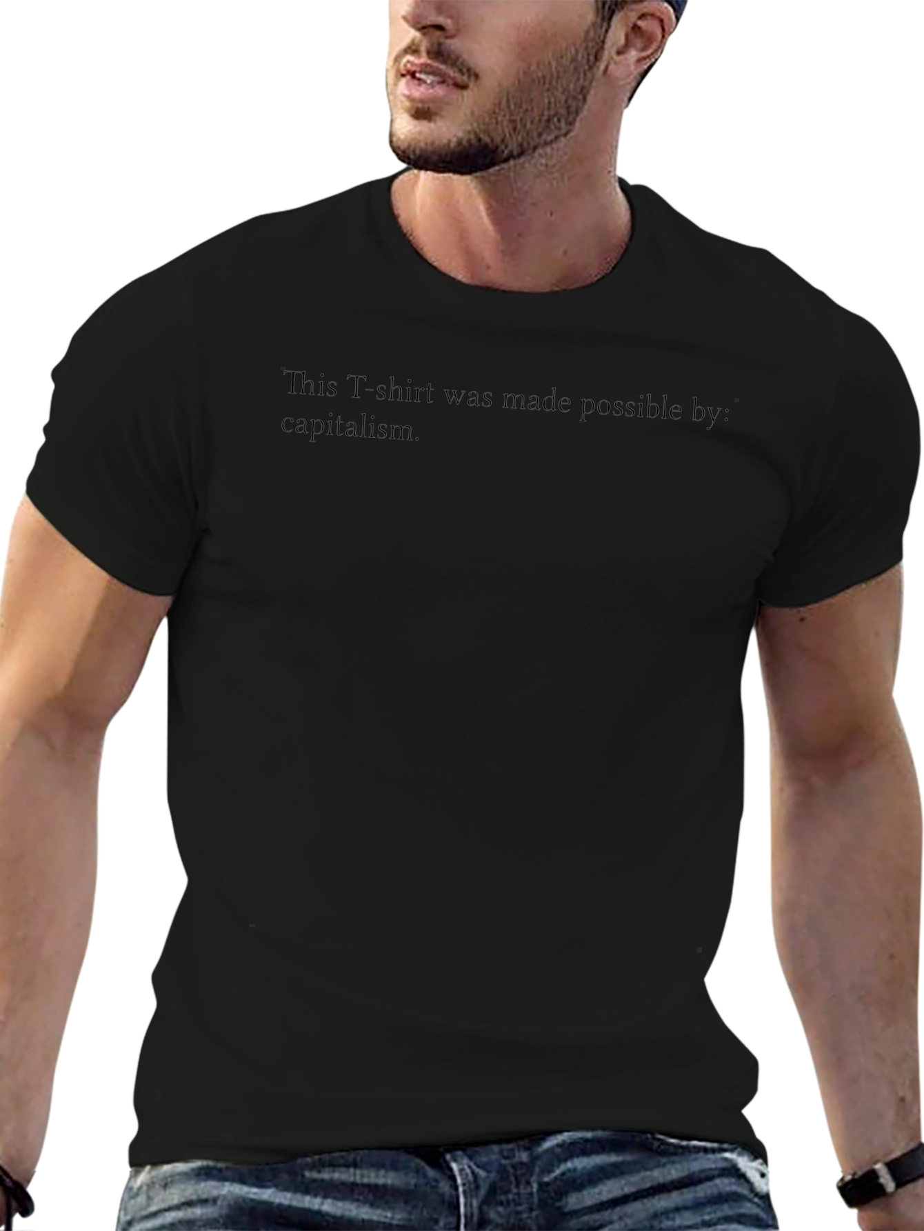 Capitalism Made It: Black Graphic Tee
