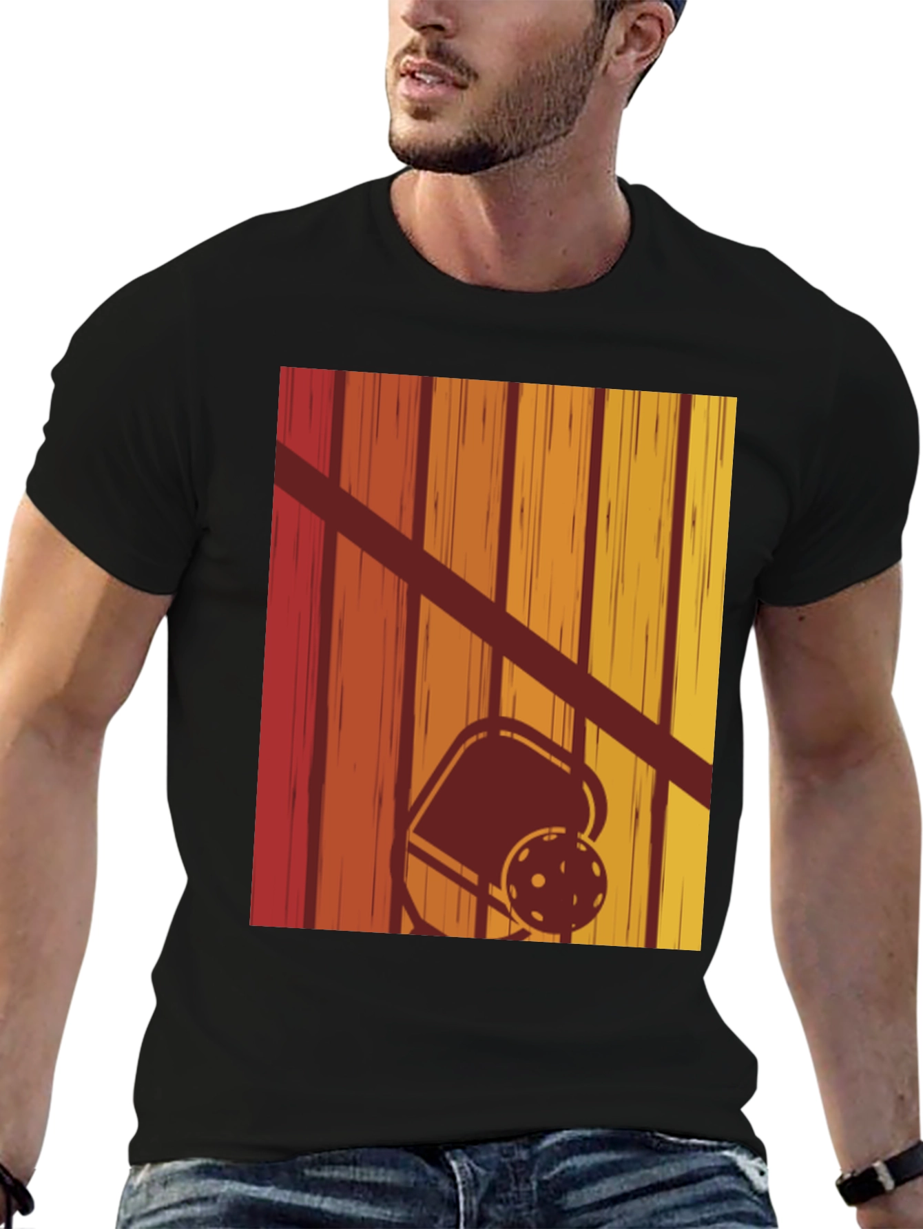 Retro Pickleball Sunset T-Shirt
