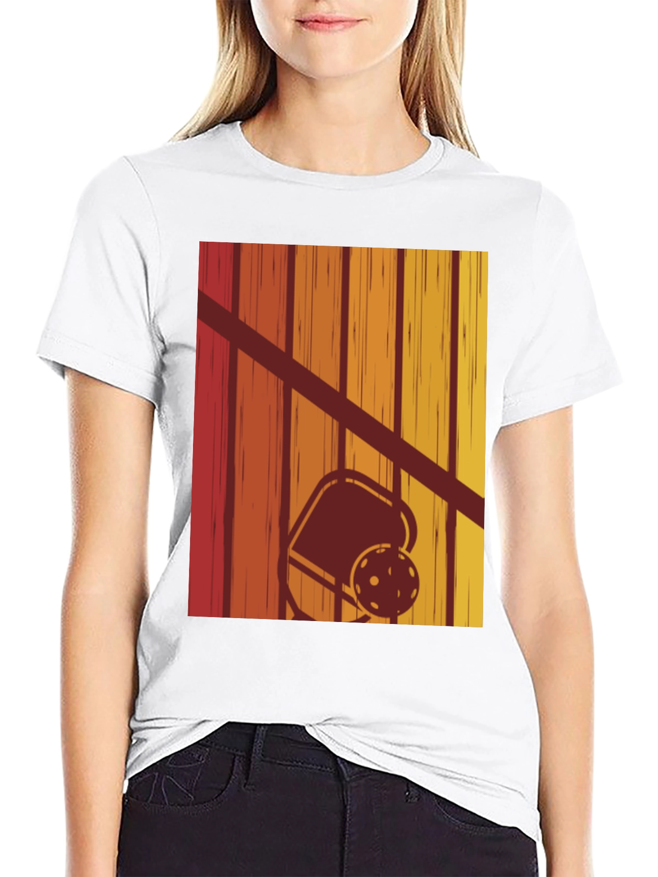 Retro Pickleball Sunset T-Shirt