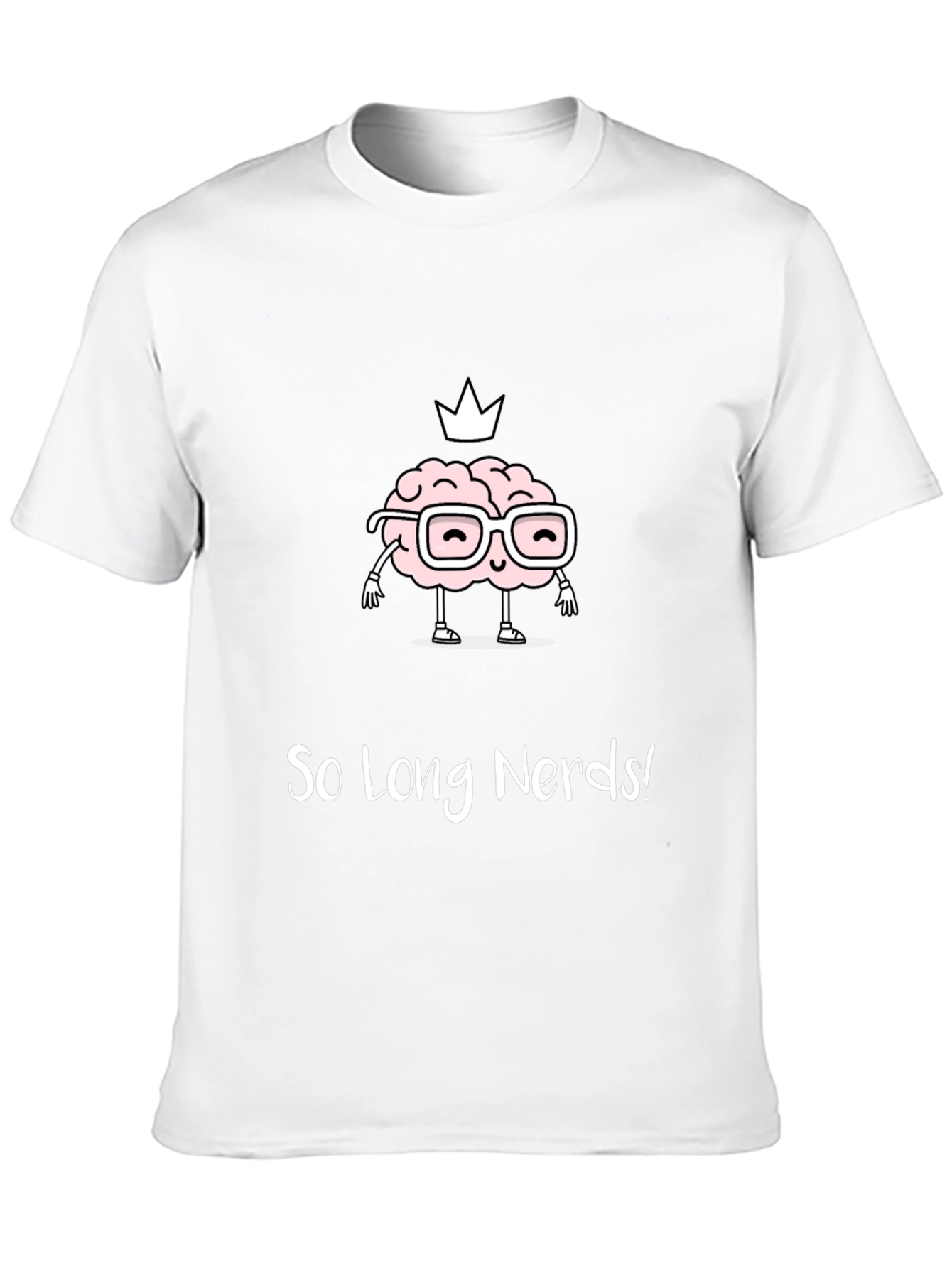 Funny Brainy Tee - So Long Nerds! Black T-Shirt