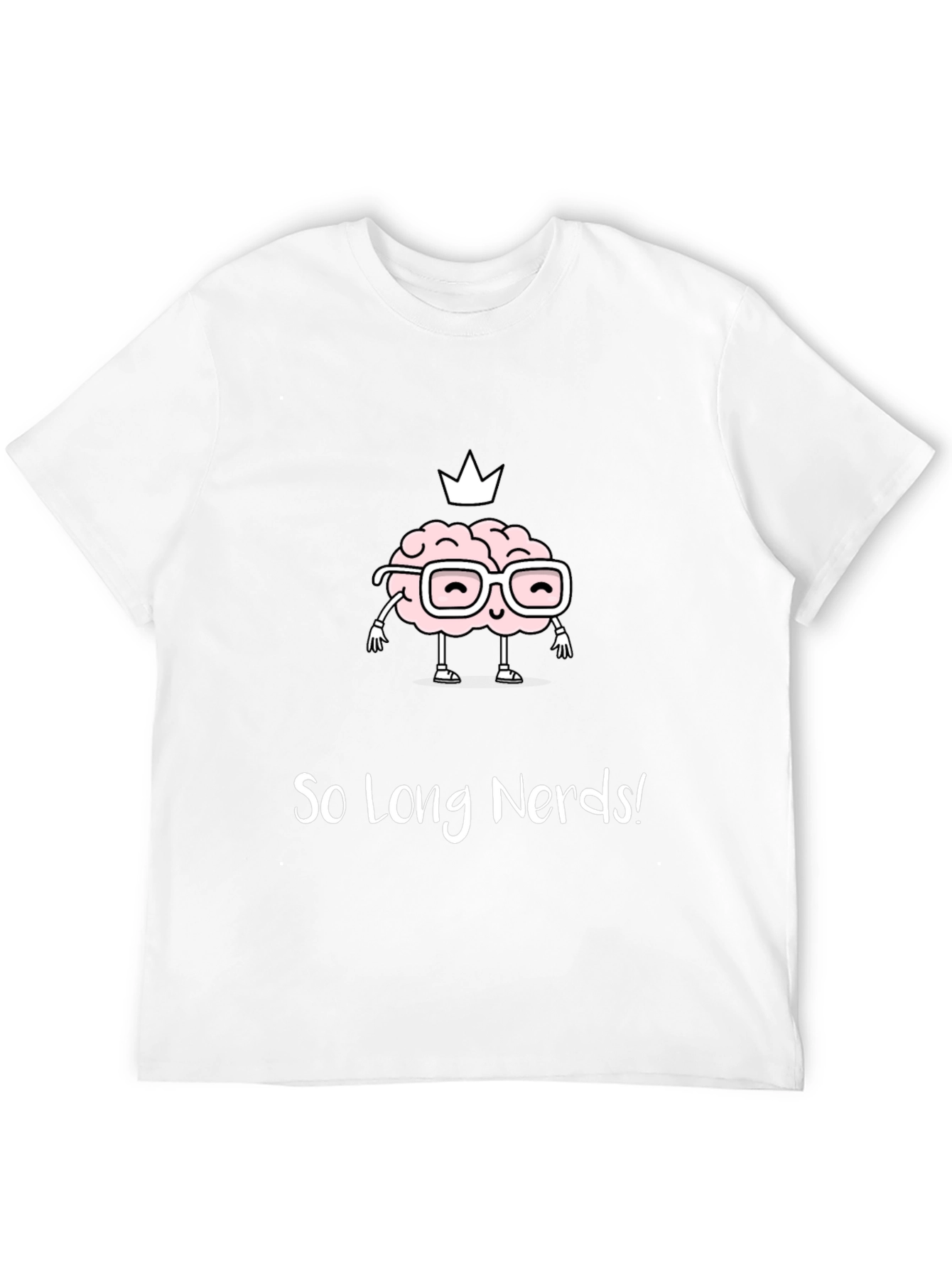Funny Brainy Tee - So Long Nerds! Black T-Shirt