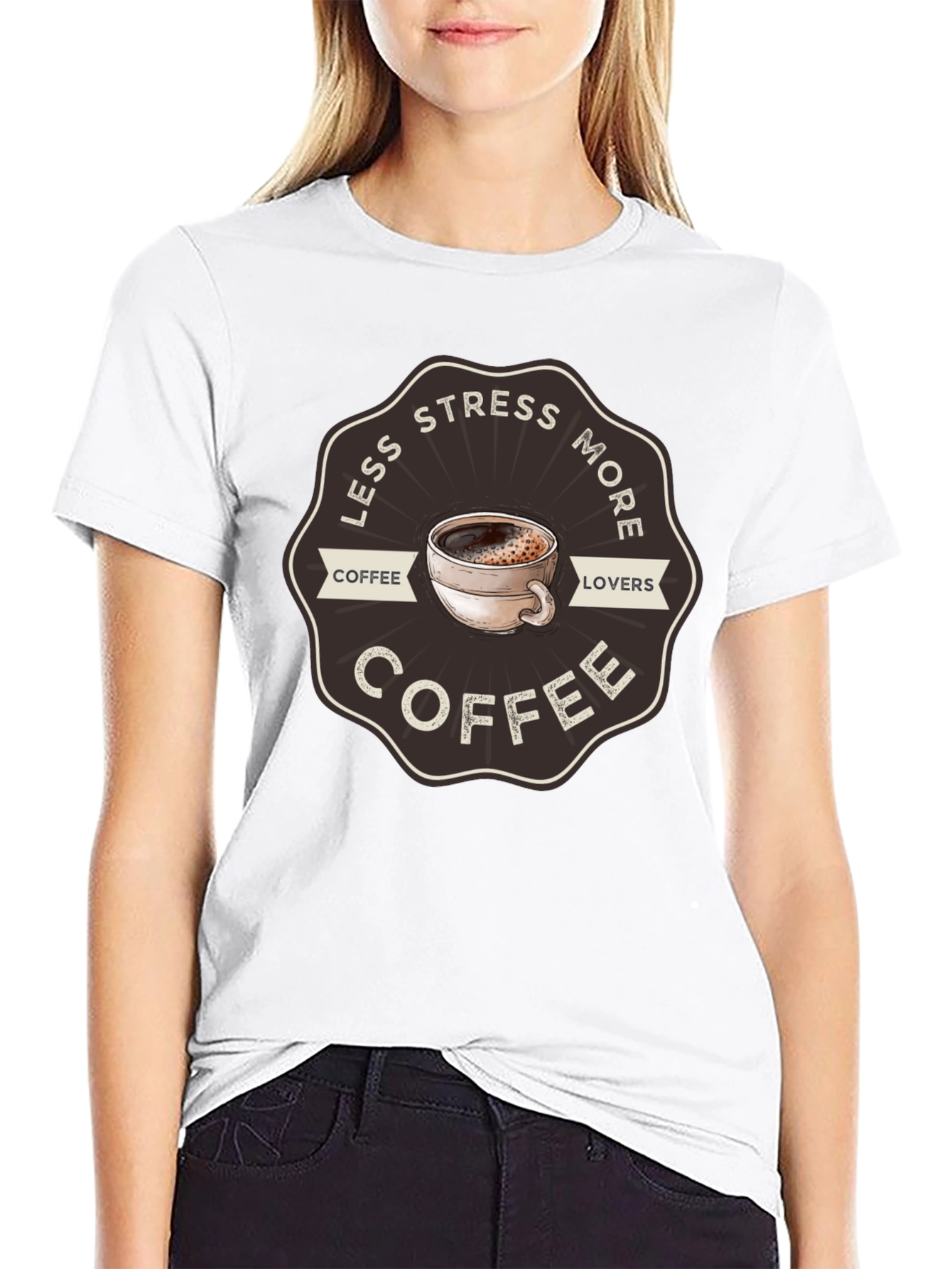 Less Stress More Coffee Graphic Tee