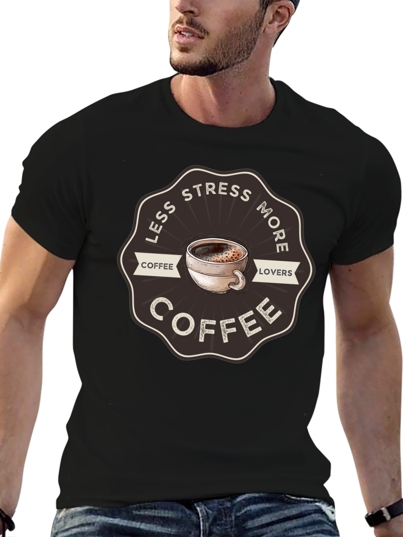 Less Stress More Coffee Graphic Tee