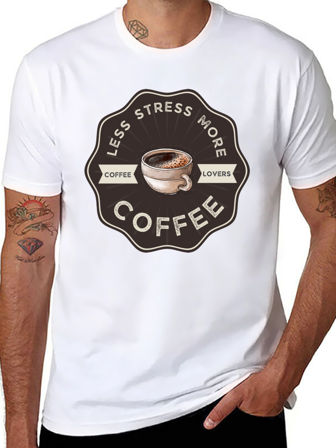 Less Stress More Coffee Graphic Tee