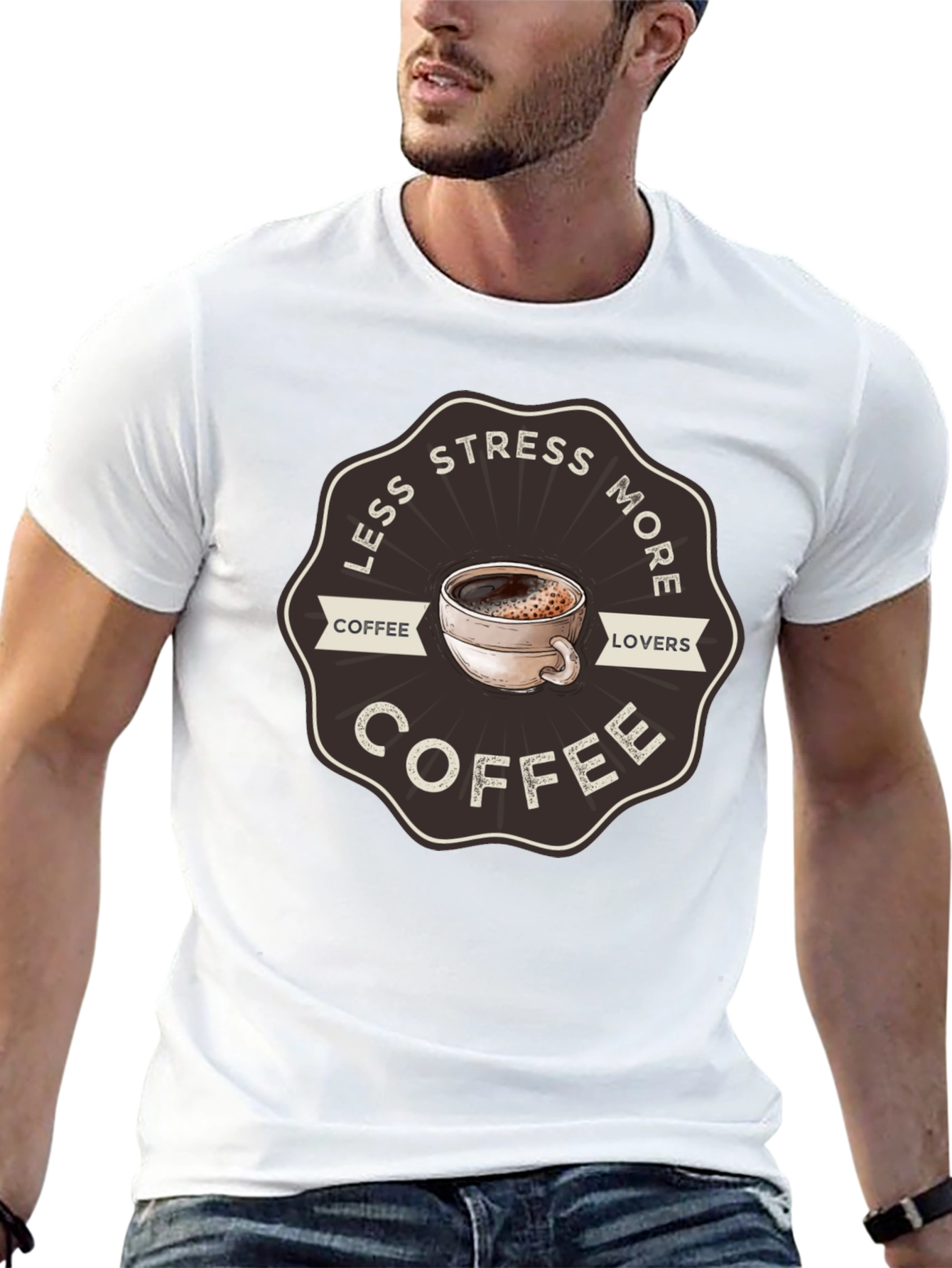 Less Stress More Coffee Graphic Tee