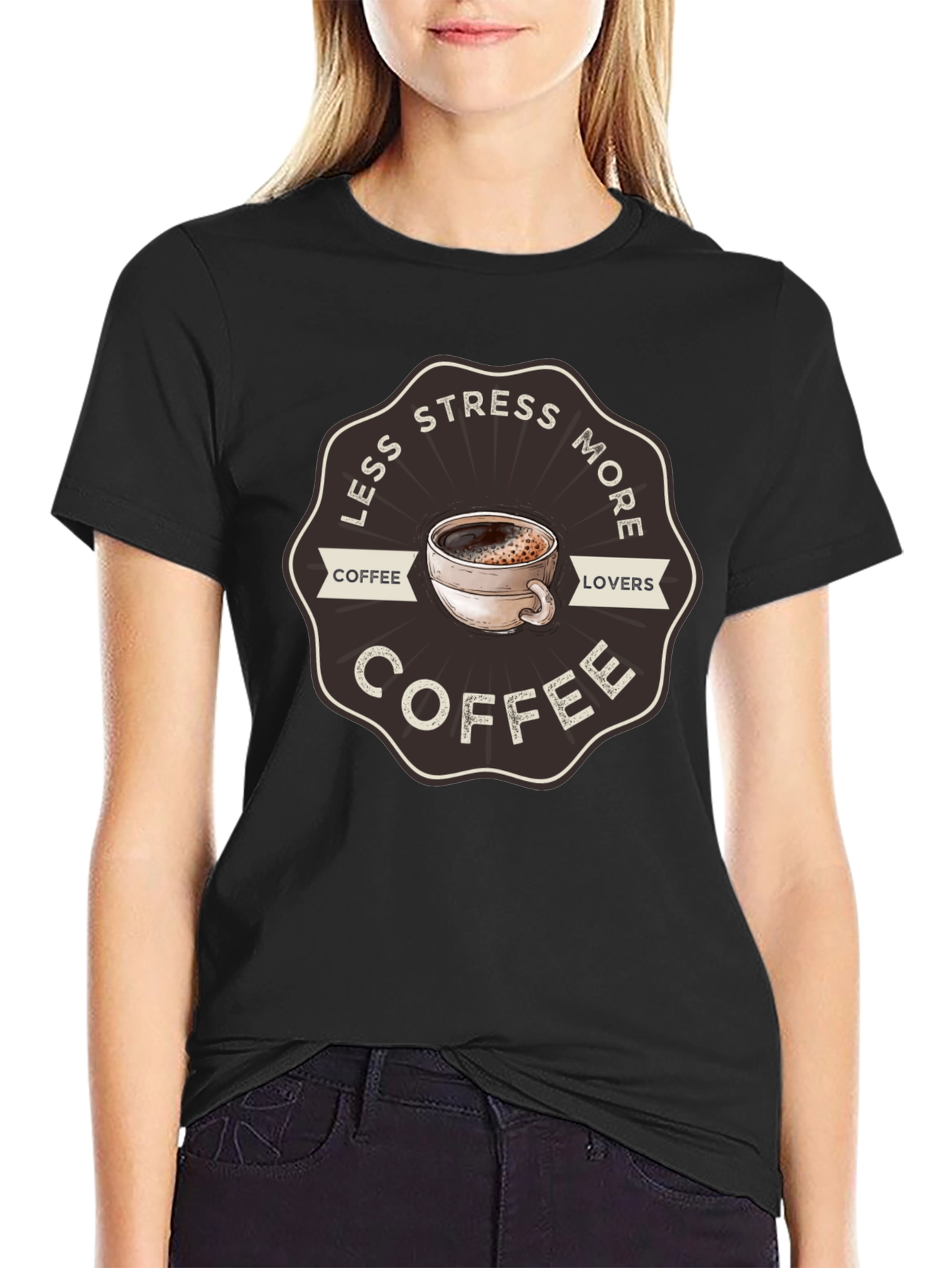 Less Stress More Coffee Graphic Tee