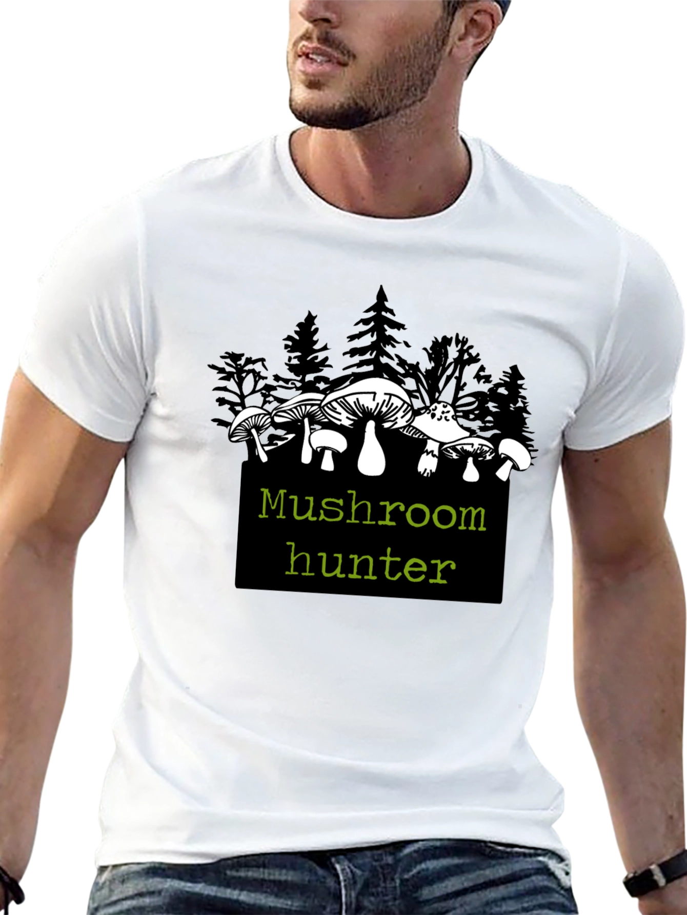 Mushroom Hunter Graphic T-Shirt - Nature Enthusiast Tee