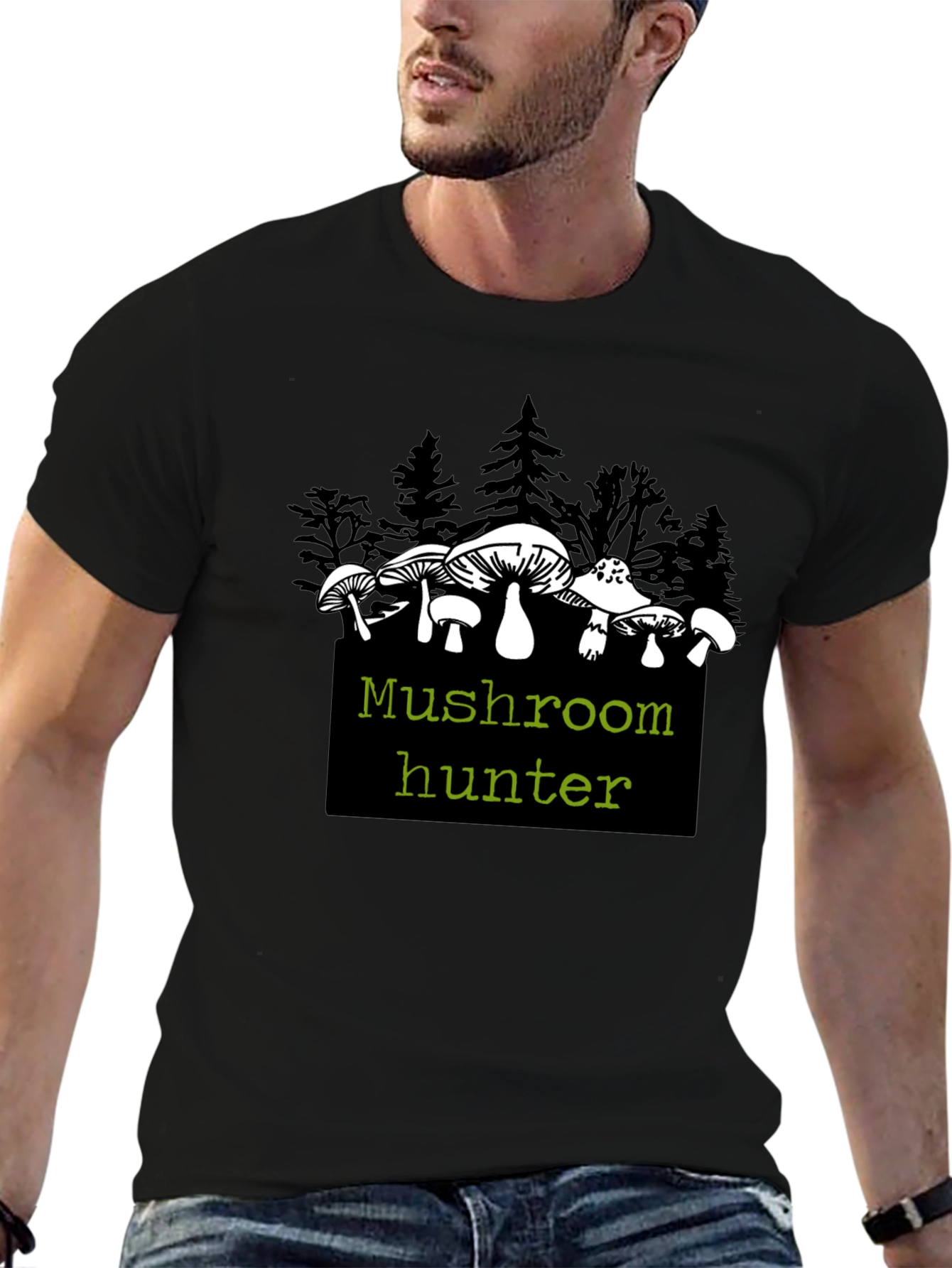 Mushroom Hunter Graphic T-Shirt - Nature Enthusiast Tee