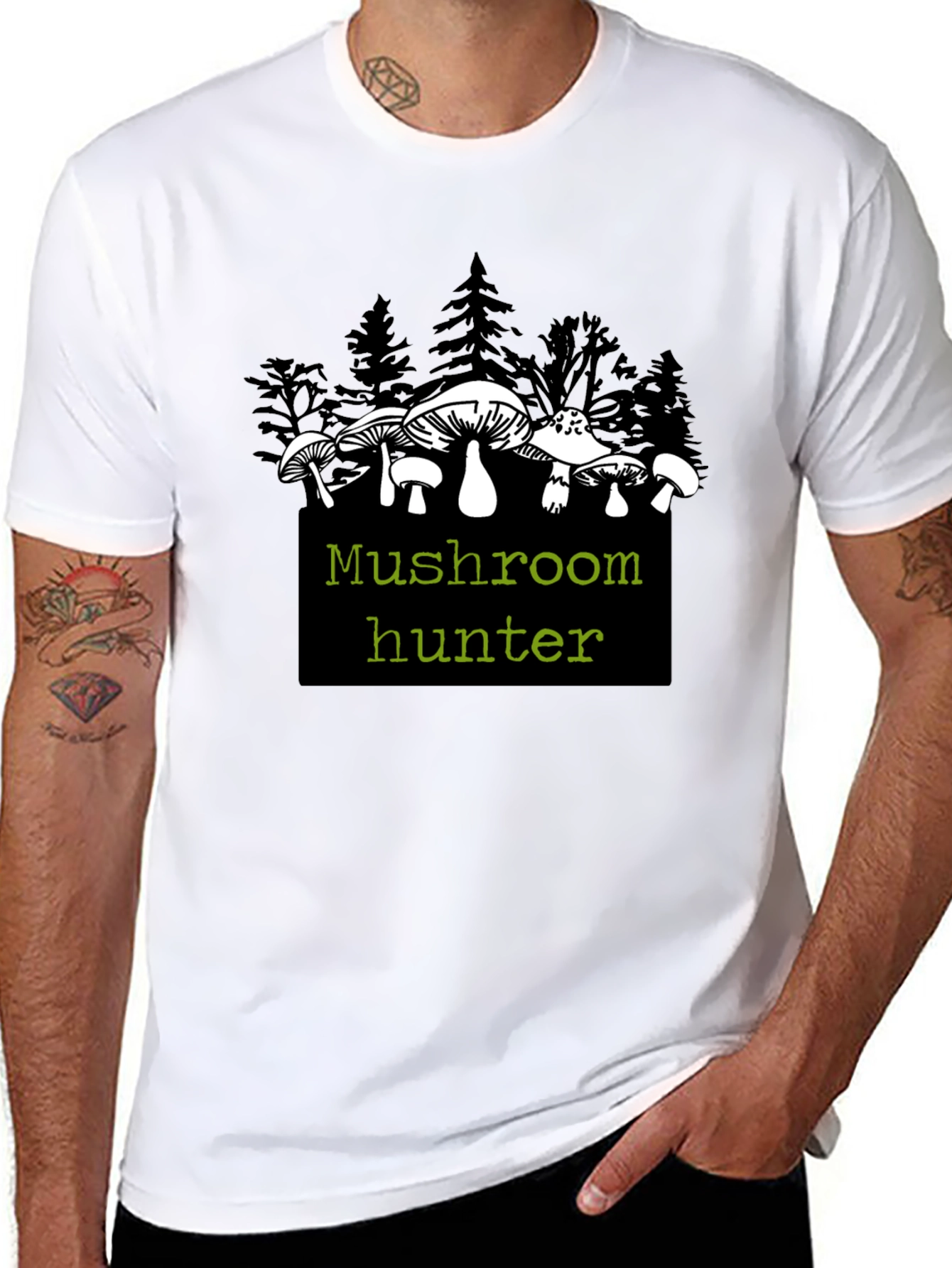 Mushroom Hunter Graphic T-Shirt - Nature Enthusiast Tee