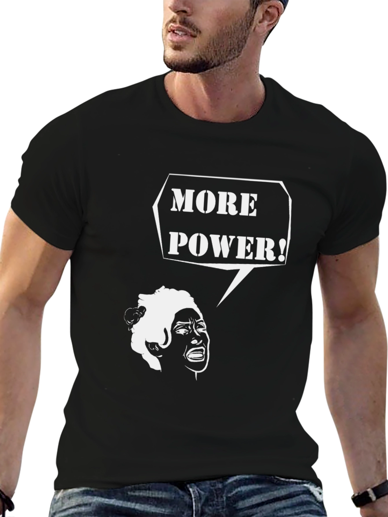 More Power T-Shirt - Black Graphic Tee