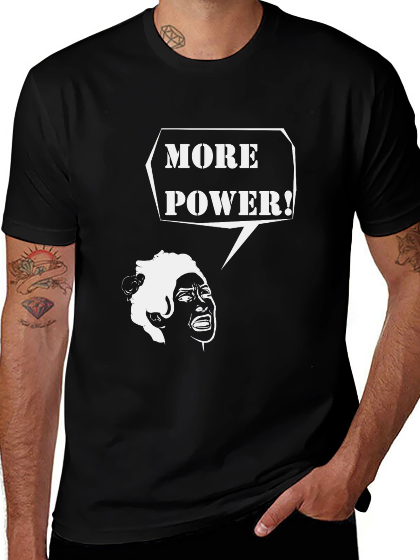 More Power T-Shirt - Black Graphic Tee
