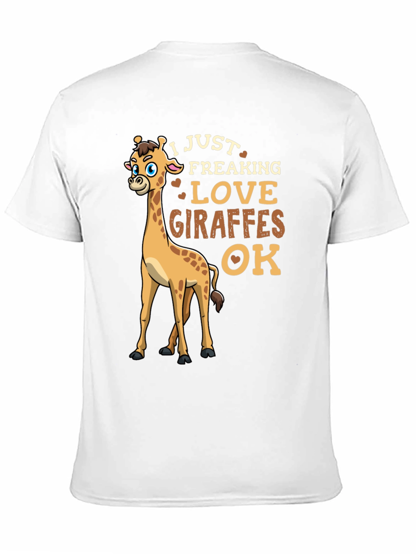 I Love Giraffes Mens Black T-Shirt