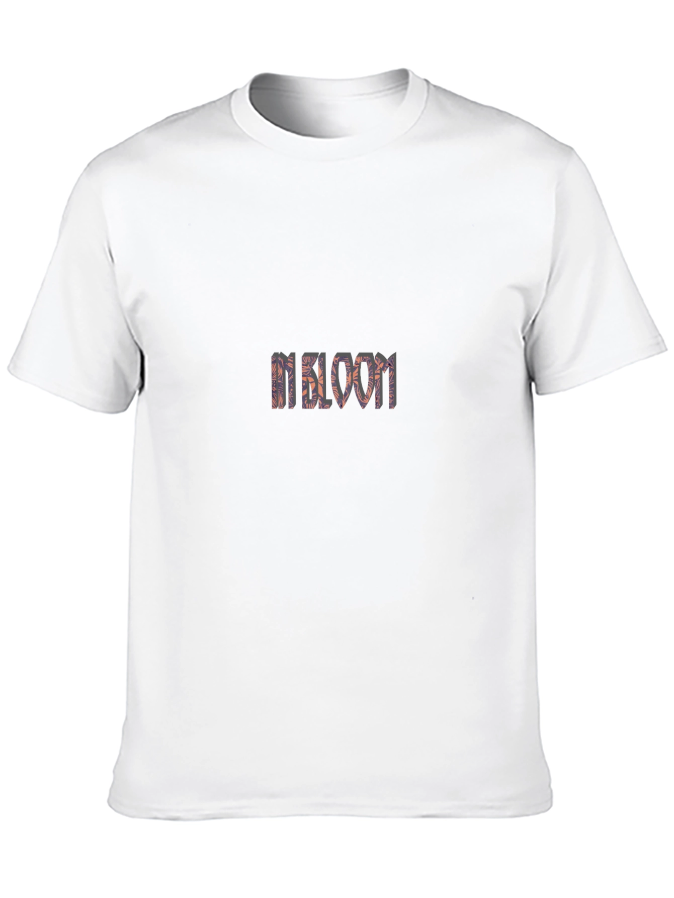 In Bloom Floral Letter Print Black T-Shirt