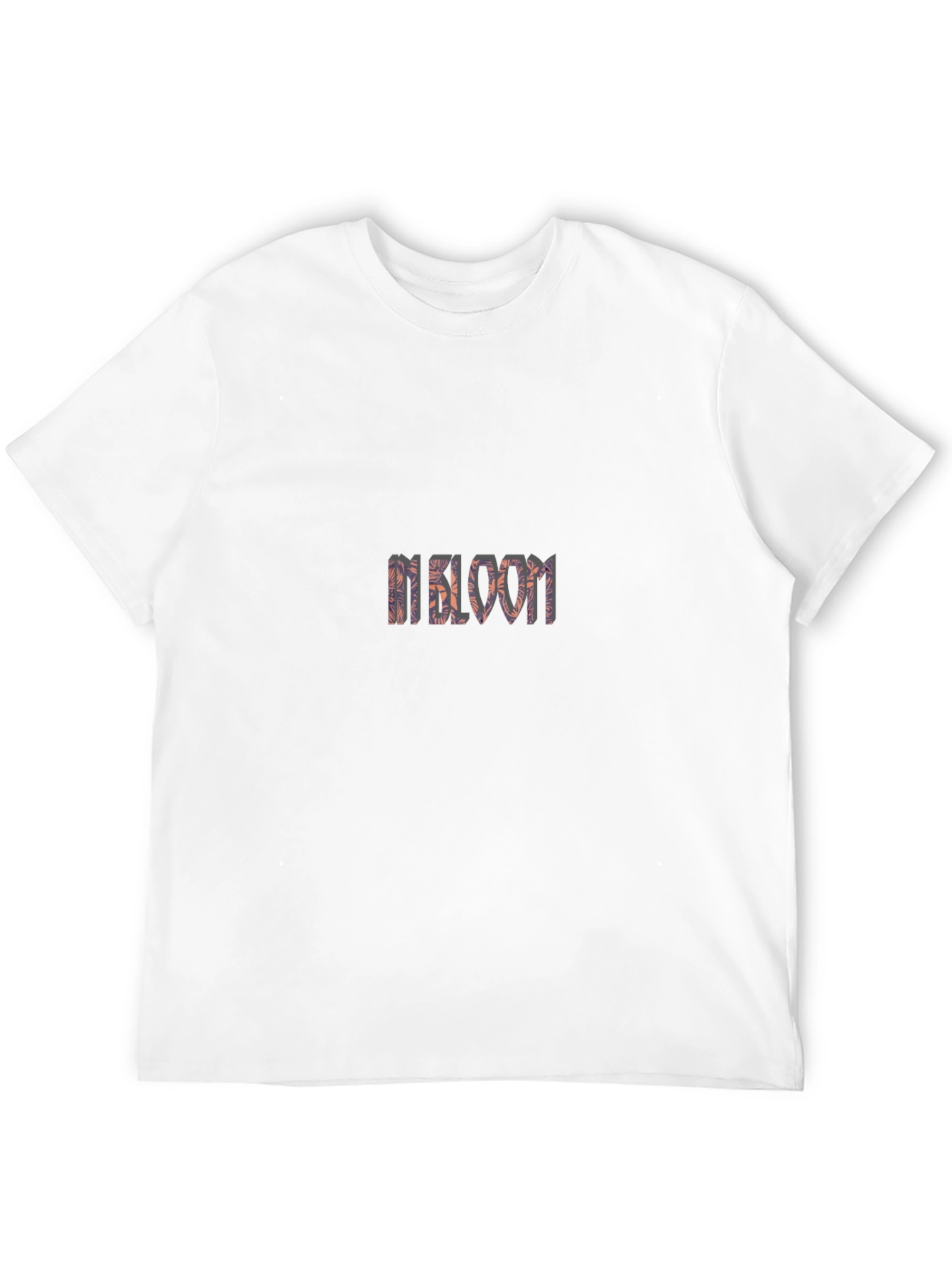 In Bloom Floral Letter Print Black T-Shirt