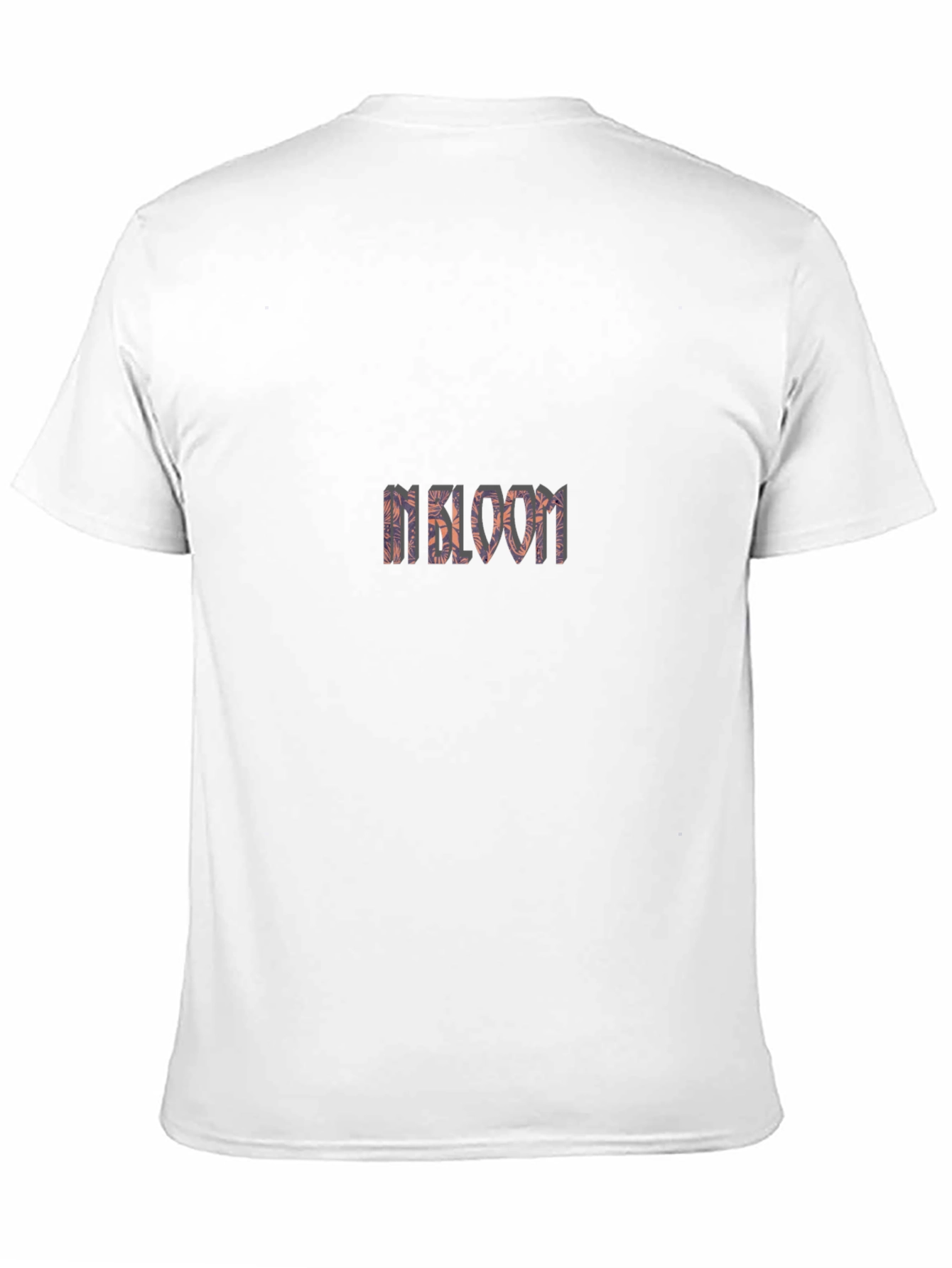 In Bloom Floral Letter Print Black T-Shirt