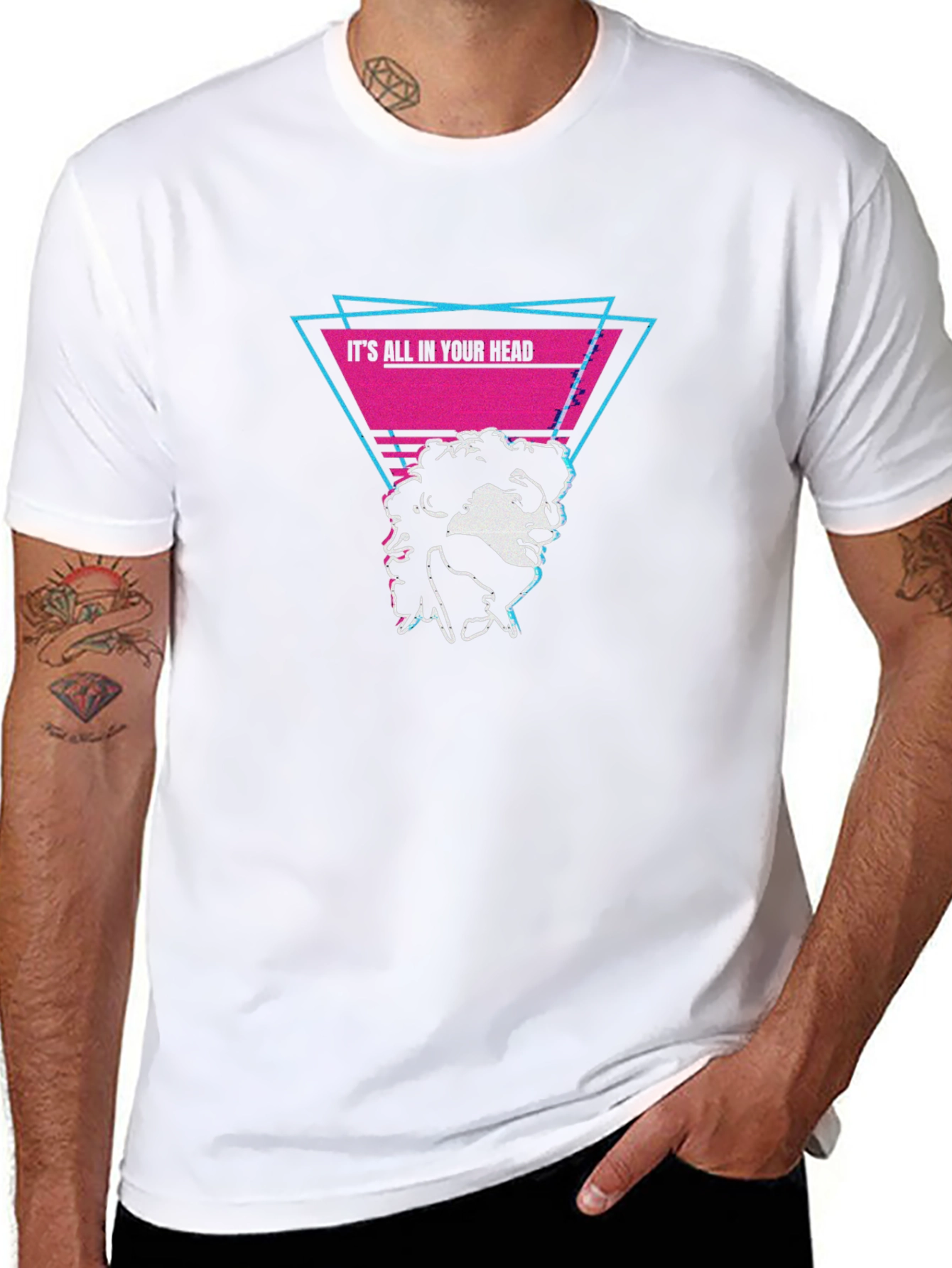 Retro Its All In Your Head Graphic Tee