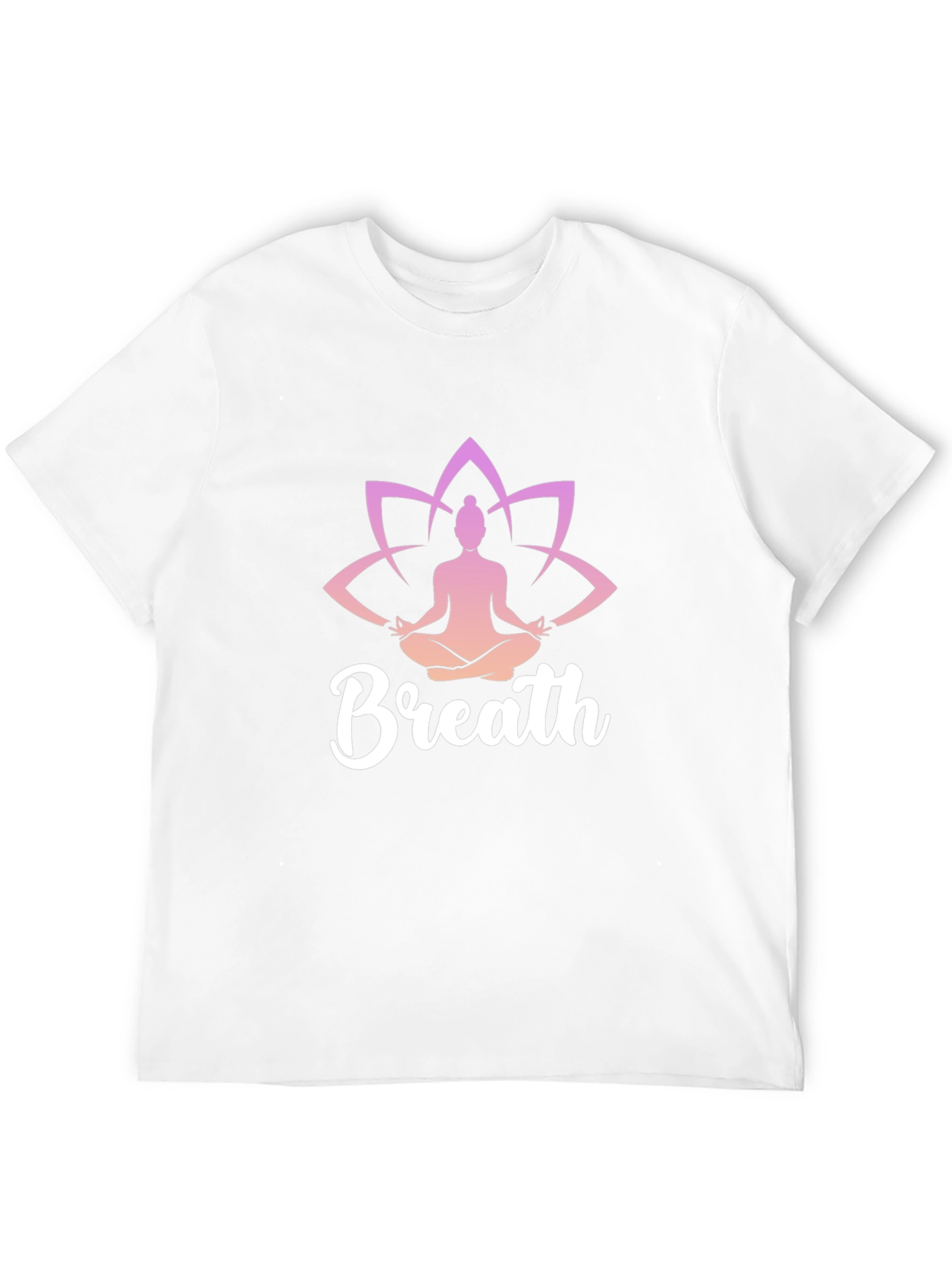 Breath Meditation T-Shirt - Yoga Lotus Design