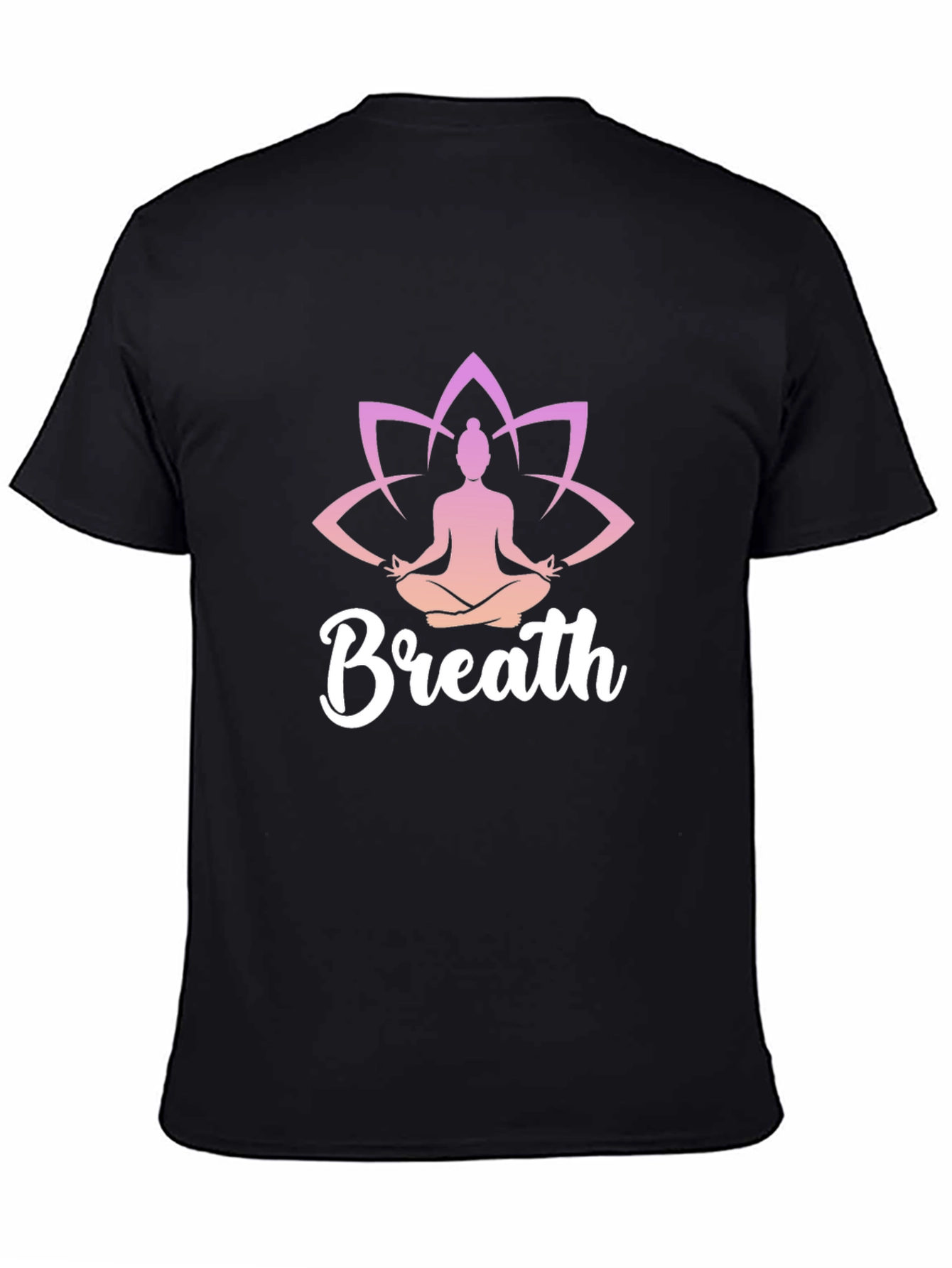 Breath Meditation T-Shirt - Yoga Lotus Design