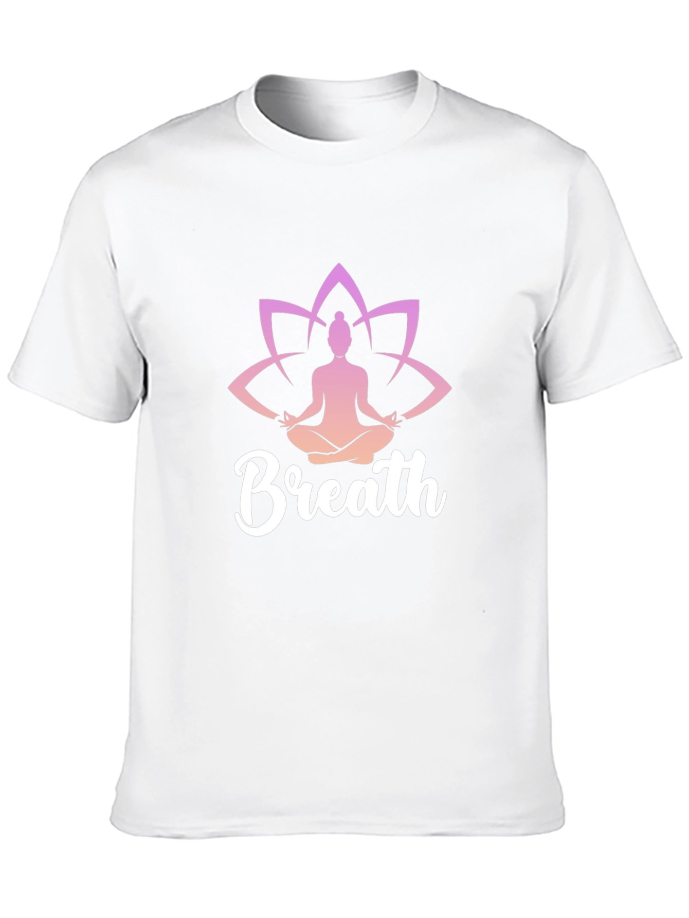 Breath Meditation T-Shirt - Yoga Lotus Design