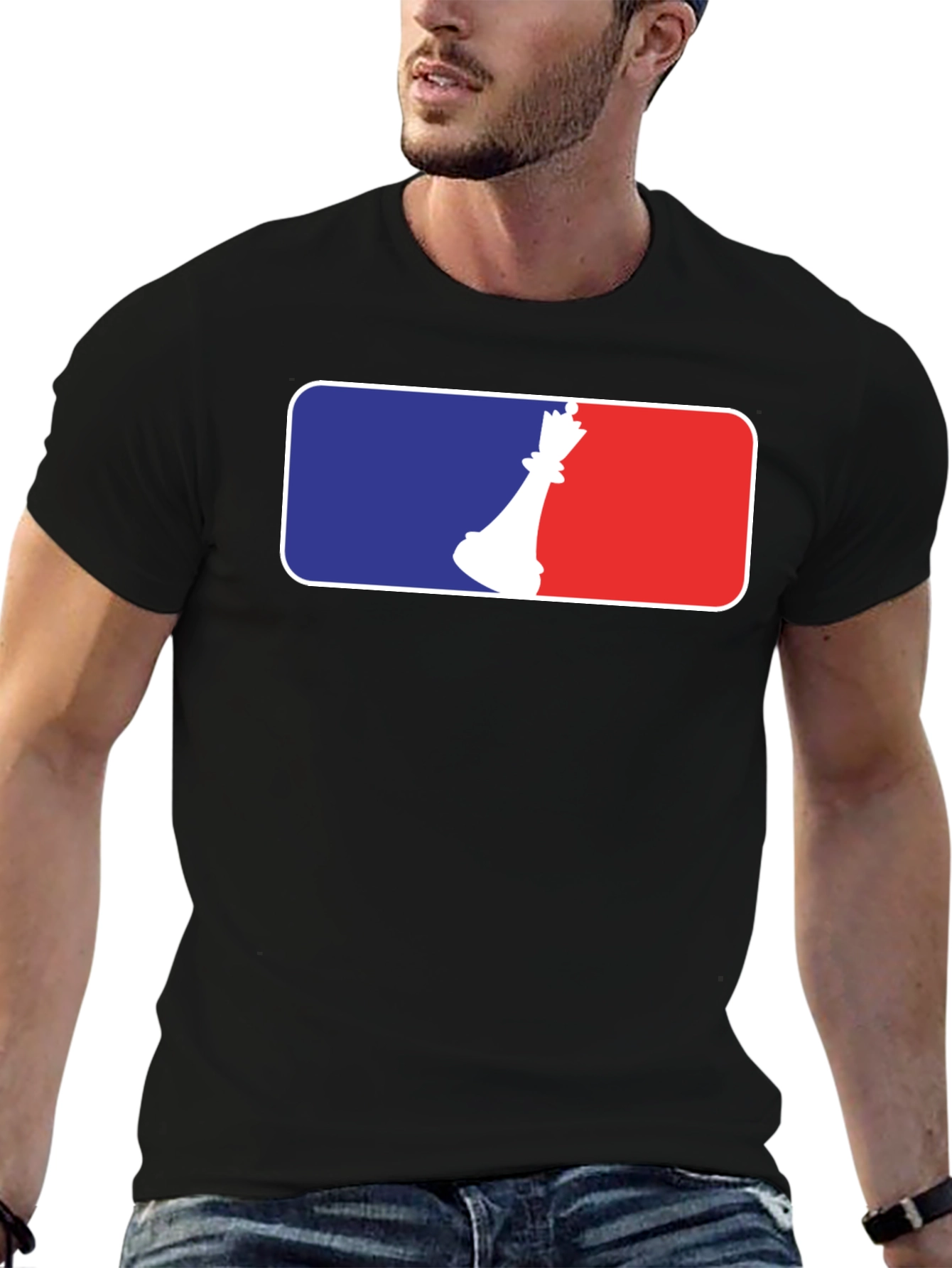 Chess Queen Black T-Shirt - Strategy Game Design
