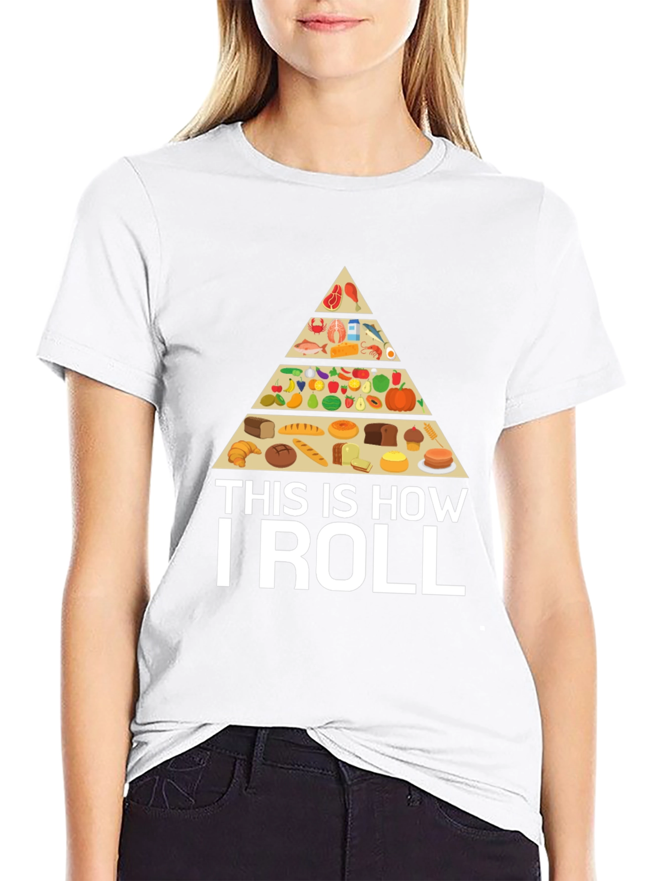 This is How I Roll Food Pyramid T-Shirt