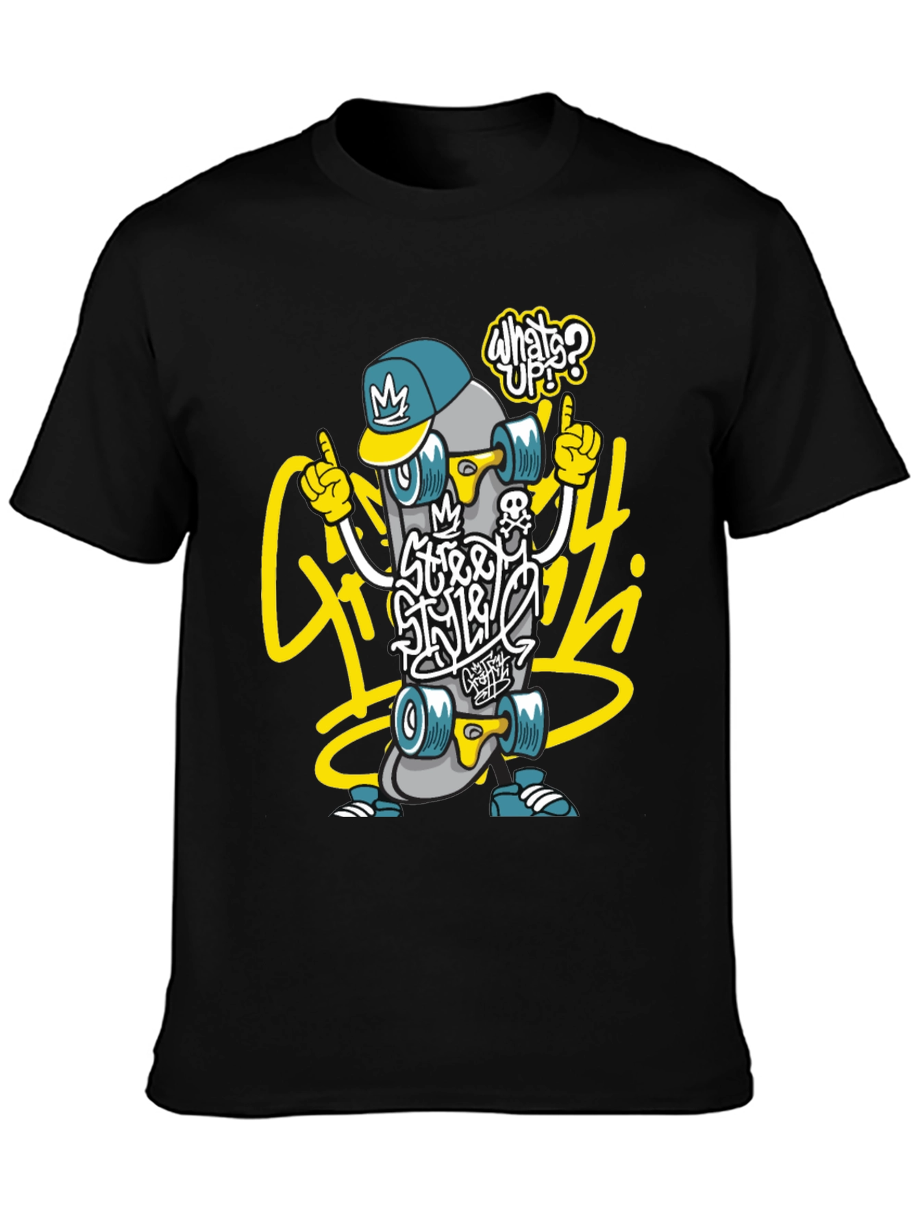Street Style Skateboard Graphic Tee