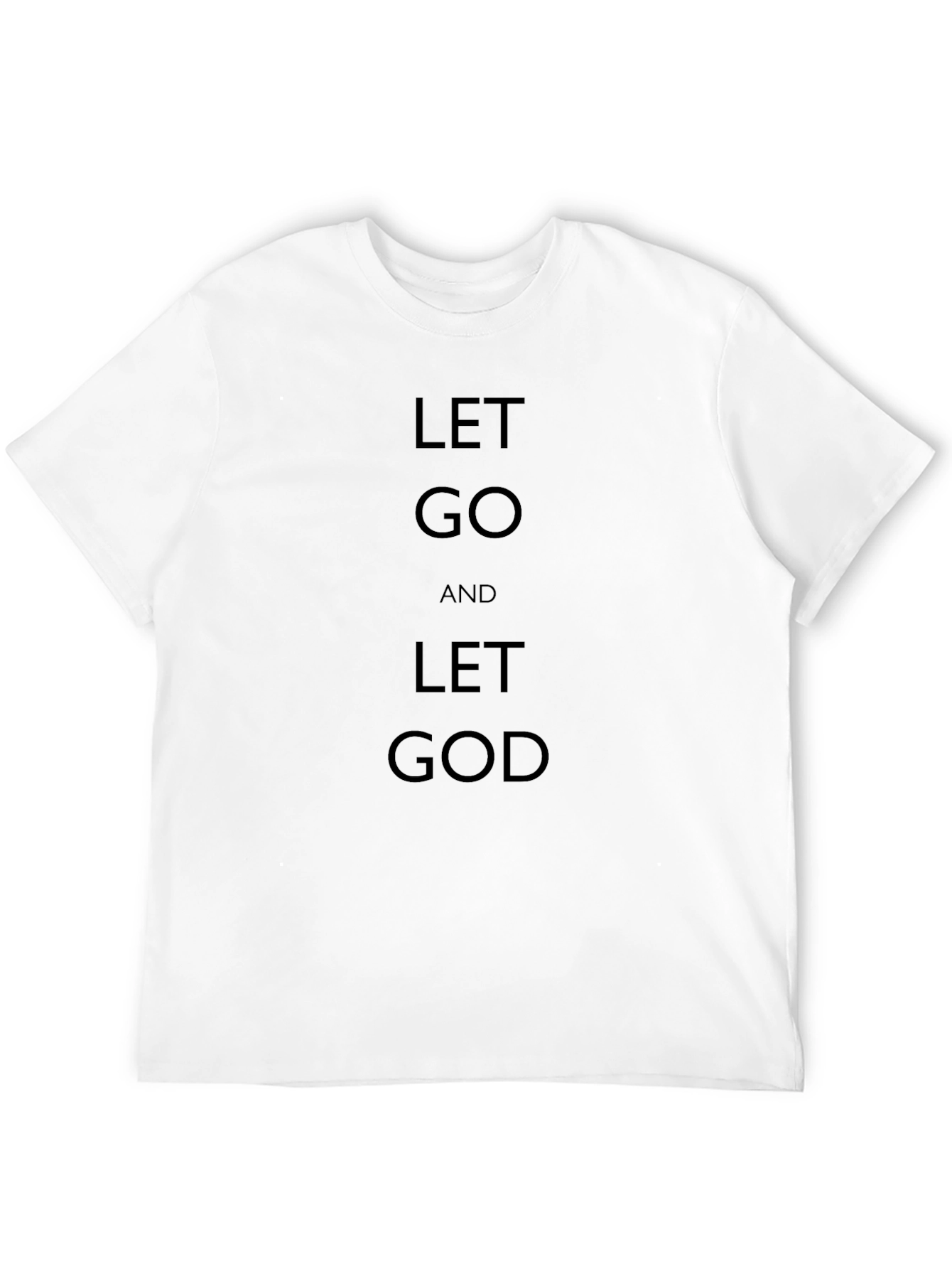 Let Go and Let God Black Graphic Tee