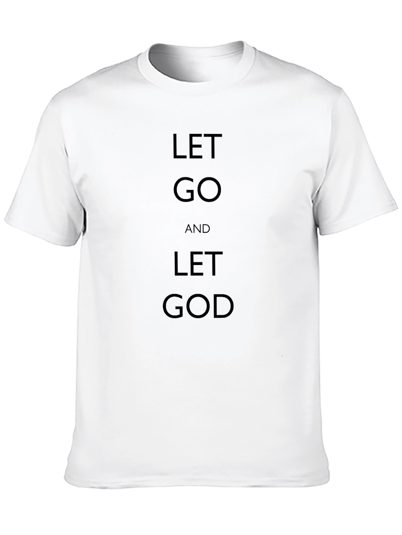 Let Go and Let God Black Graphic Tee