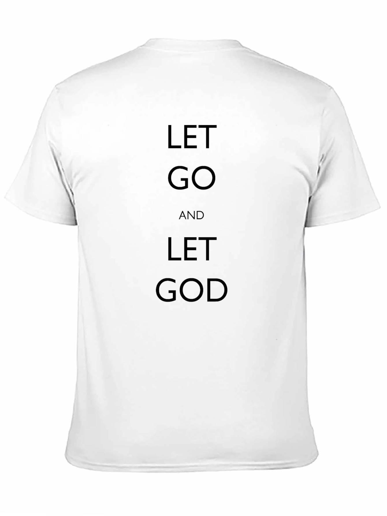 Let Go and Let God Black Graphic Tee