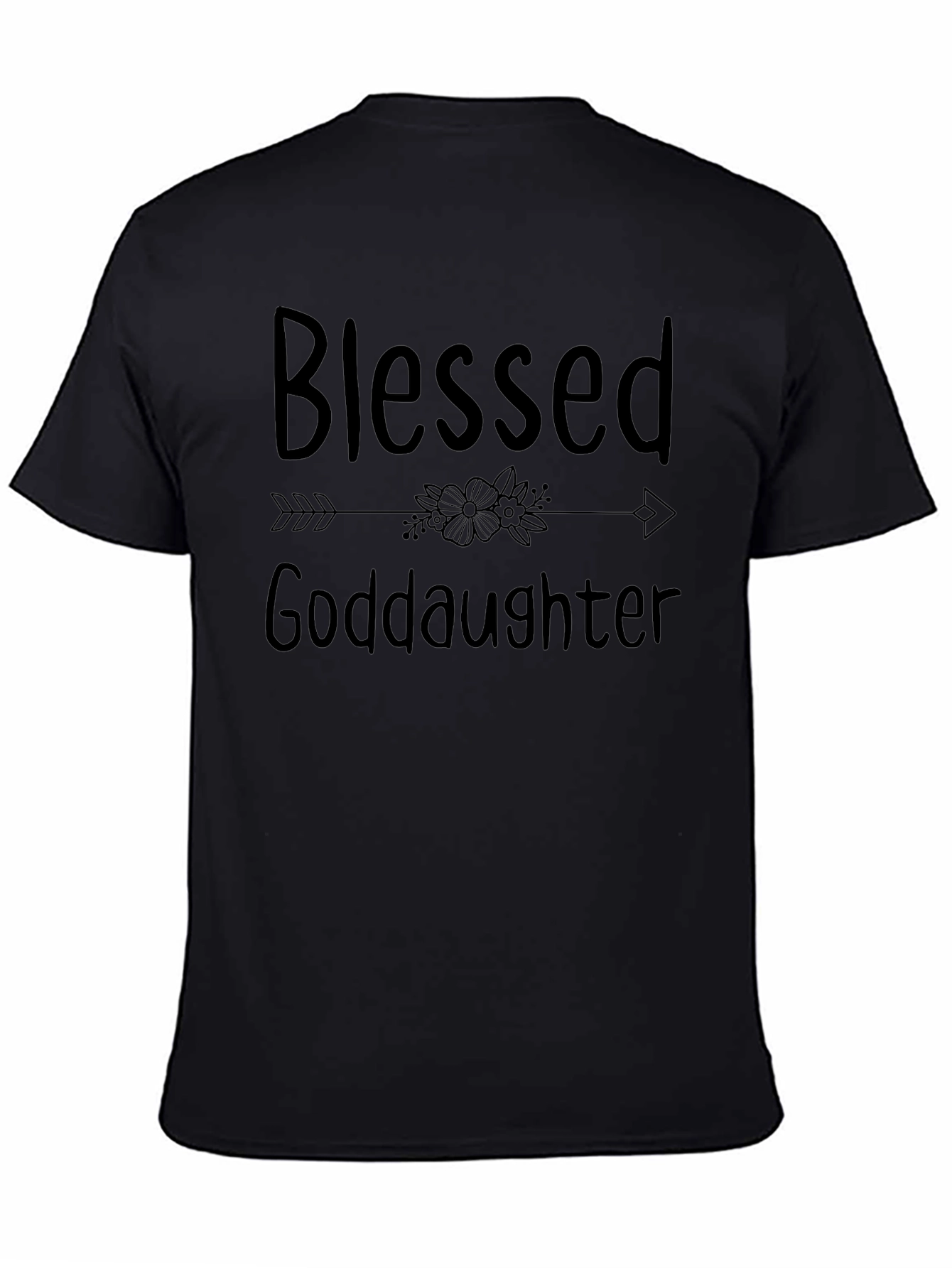 Blessed Goddaughter Graphic Tee - Black
