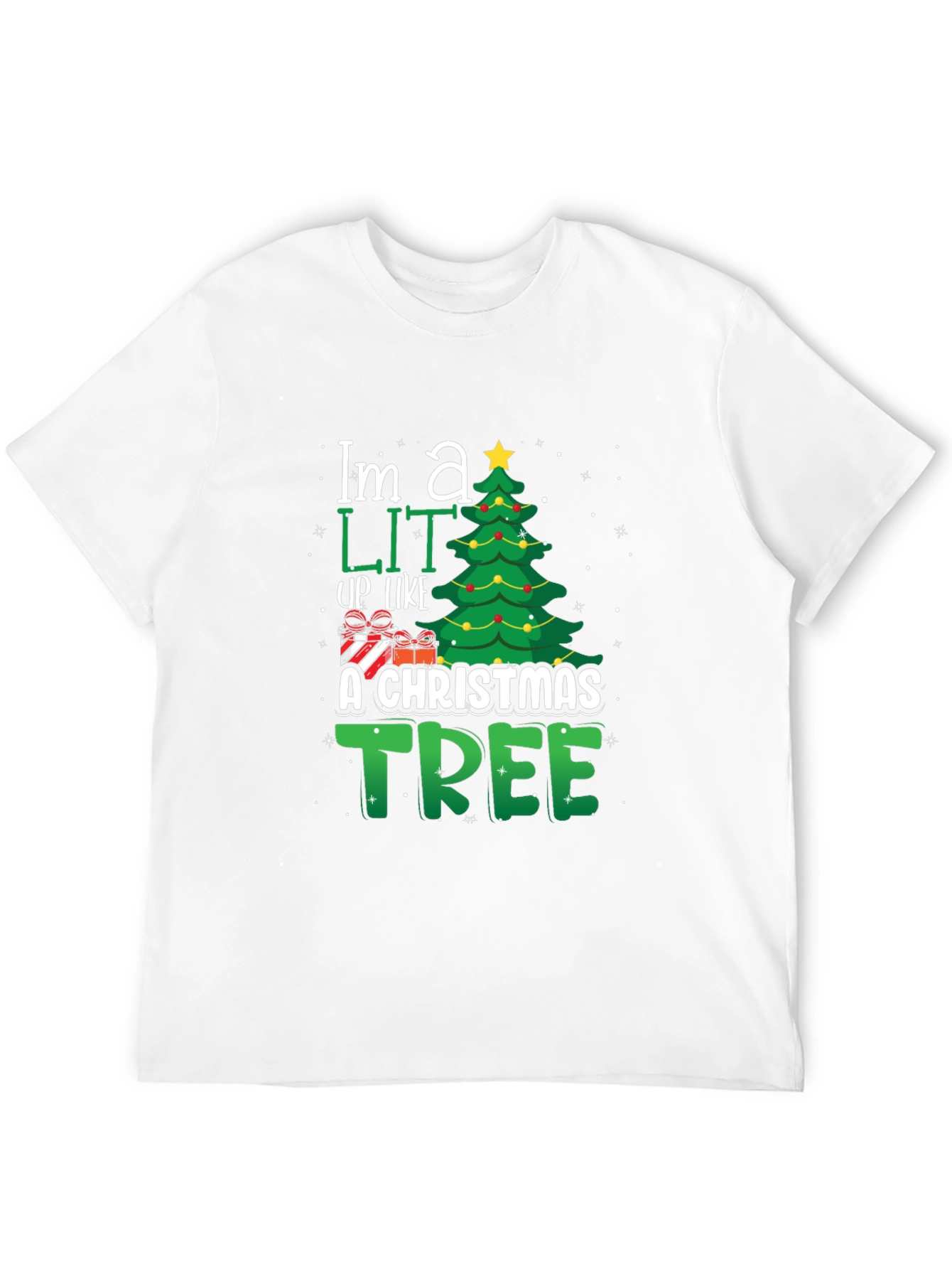 Lit Up Christmas Tree Graphic Tee