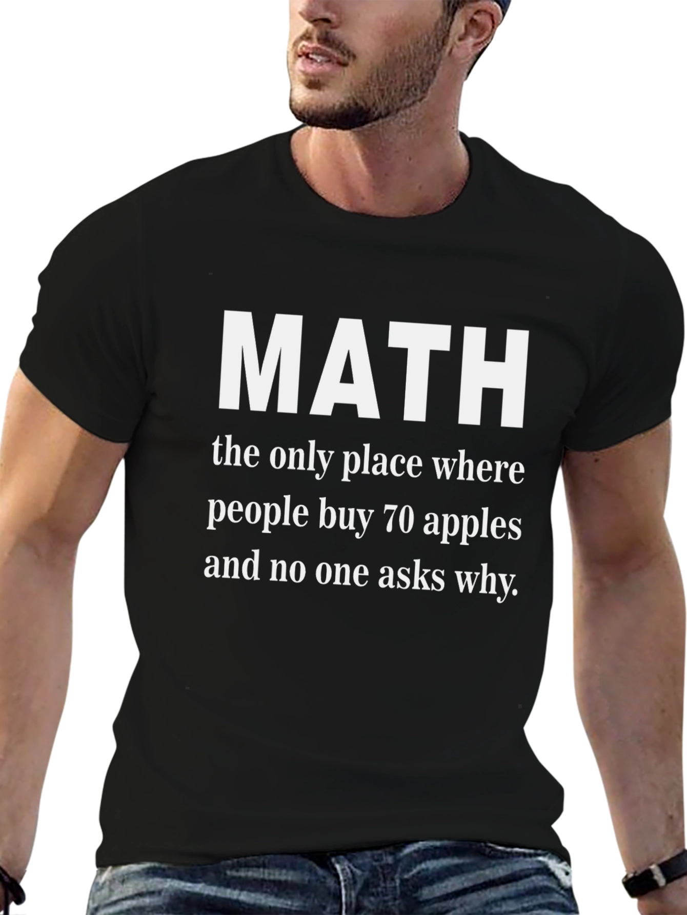 Math Humor Graphic T-Shirt - 70 Apples