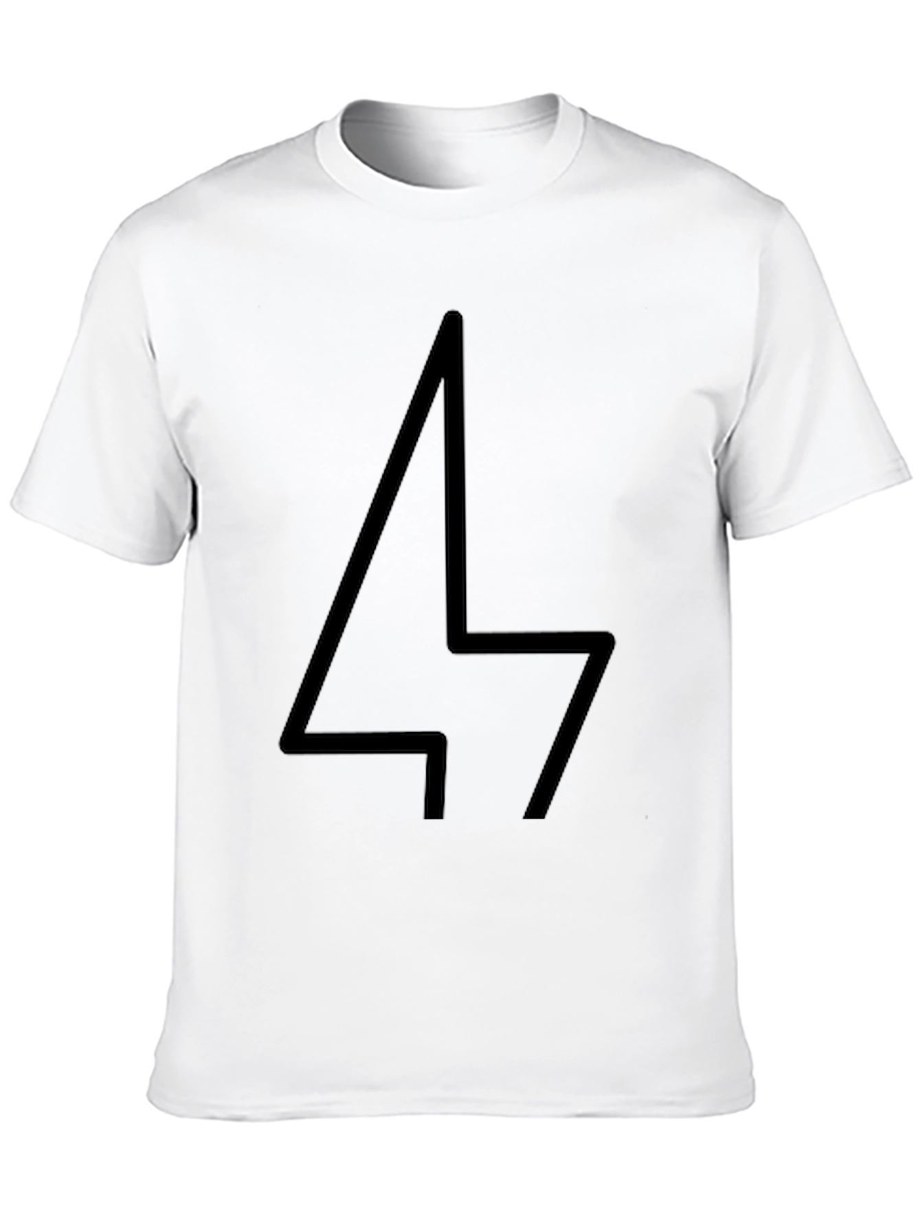 Black T-Shirt with Geometric Graphic