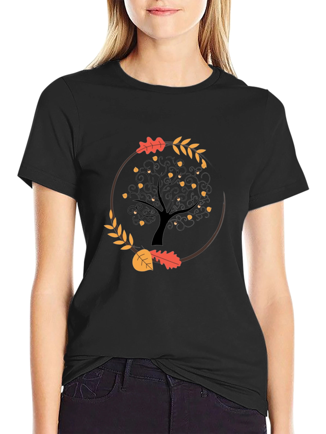 Autumn Tree Graphic Tee - Stylish Fall Design