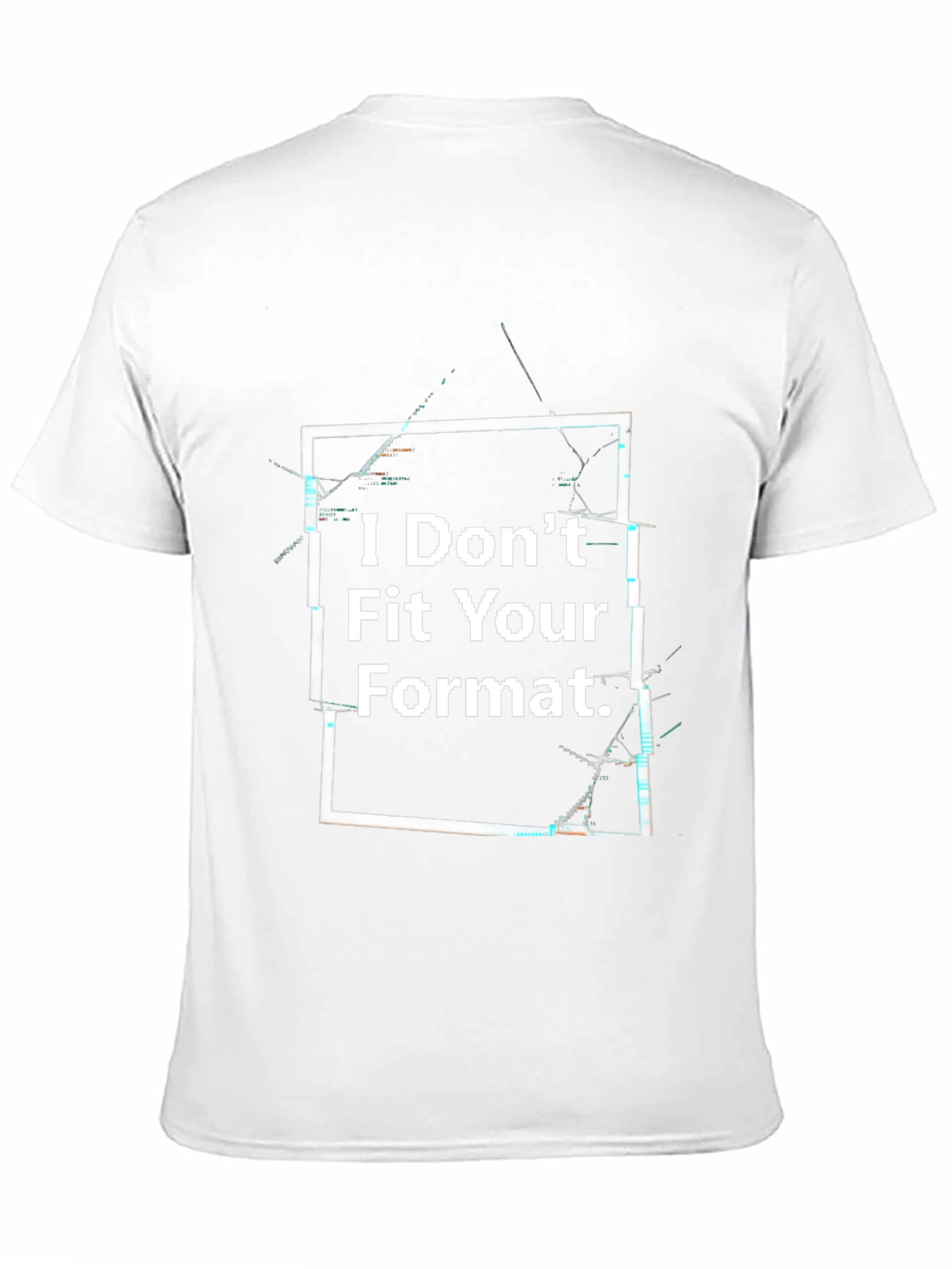 I Dont Fit Your Format Black Graphic Tee