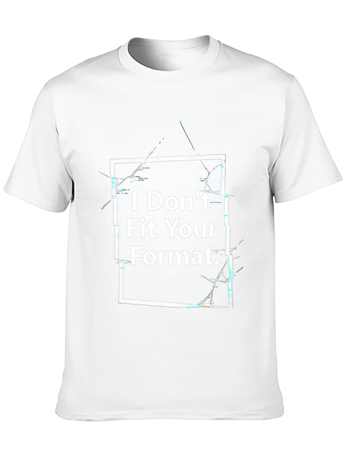 I Dont Fit Your Format Black Graphic Tee