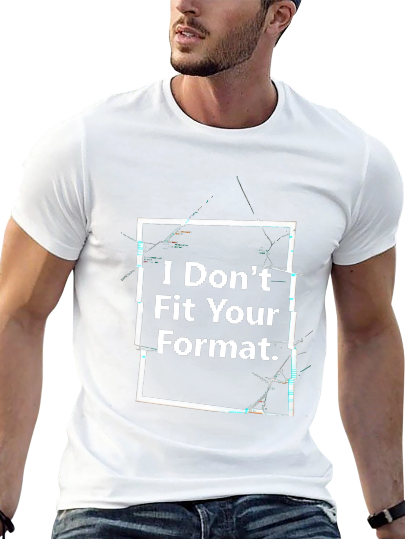 I Dont Fit Your Format Black Graphic Tee