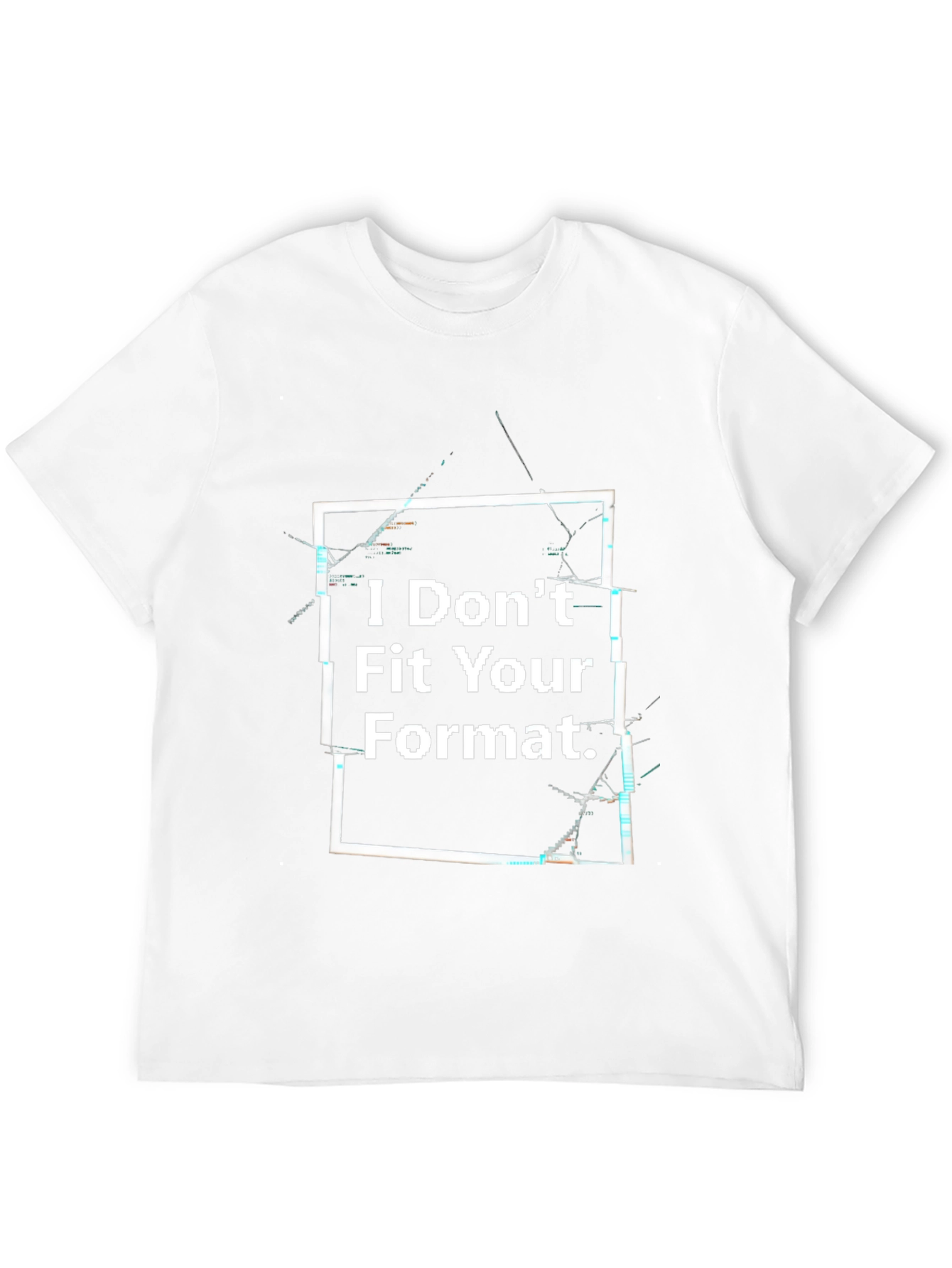 I Dont Fit Your Format Black Graphic Tee