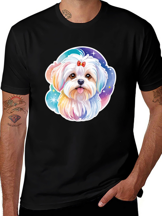 Cute Dog Watercolor Graphic T-Shirt