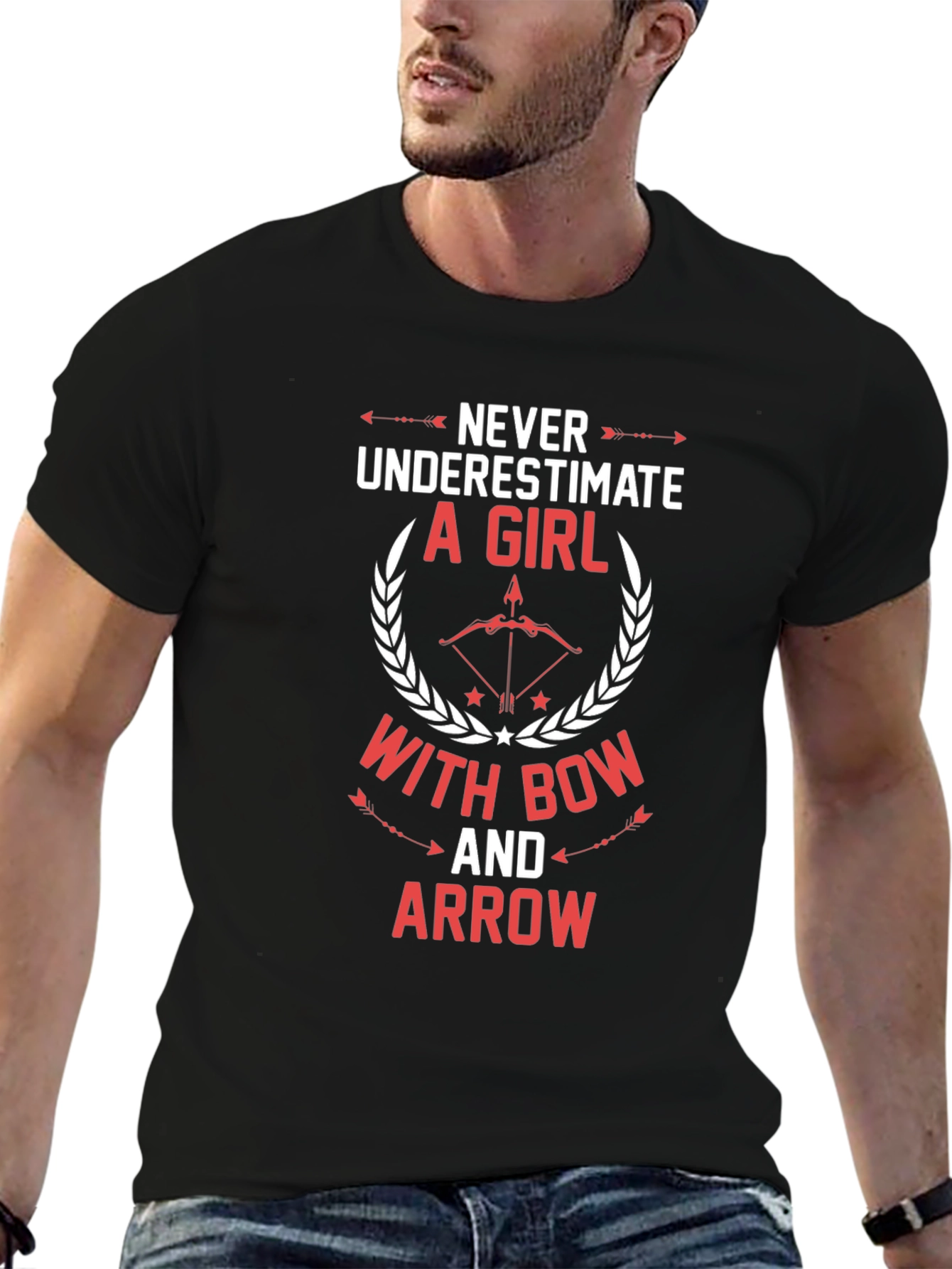 Never Underestimate Girl with Bow and Arrow T-Shirt
