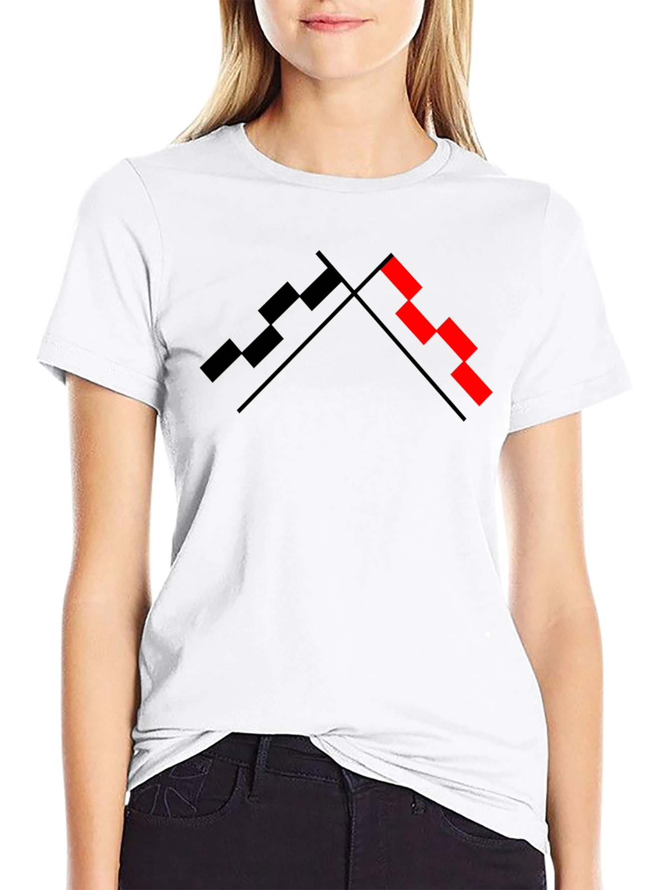 Abstract Pixel Peak Graphic Tee